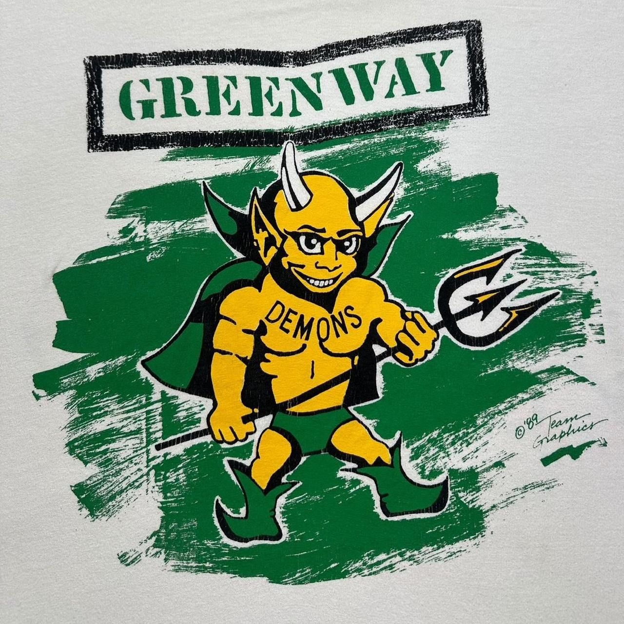 Hanes × NCAA × Vintage Vintage Greenway Demons T-Shirt Size US XL / EU 56 / 4 - 3 Thumbnail