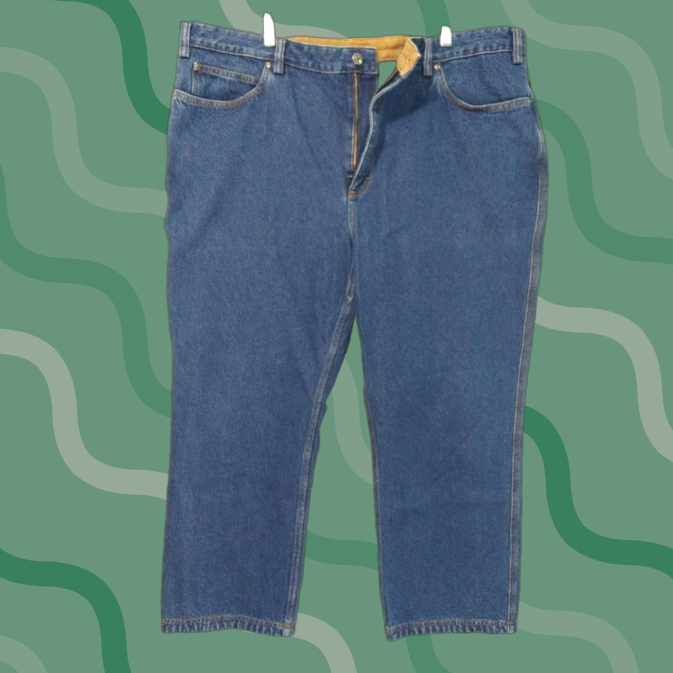 Duluth Trading Company Duluth Trading Co. Jeans Mens 46x30 Blue Denim 5-Pocket Ballroom Relaxed Fit Straight Leg Size US 30 / EU 46 - 1 Thumbnail
