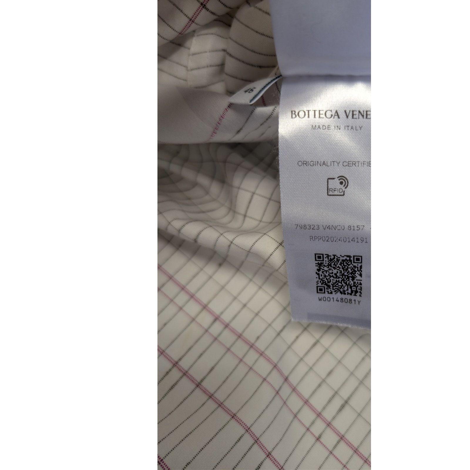 Bottega Veneta o1rshd1 Multicolor Notebook Cotton Shirt in Off White / Pink Size US M / EU 48-50 / 2 - 22 Thumbnail