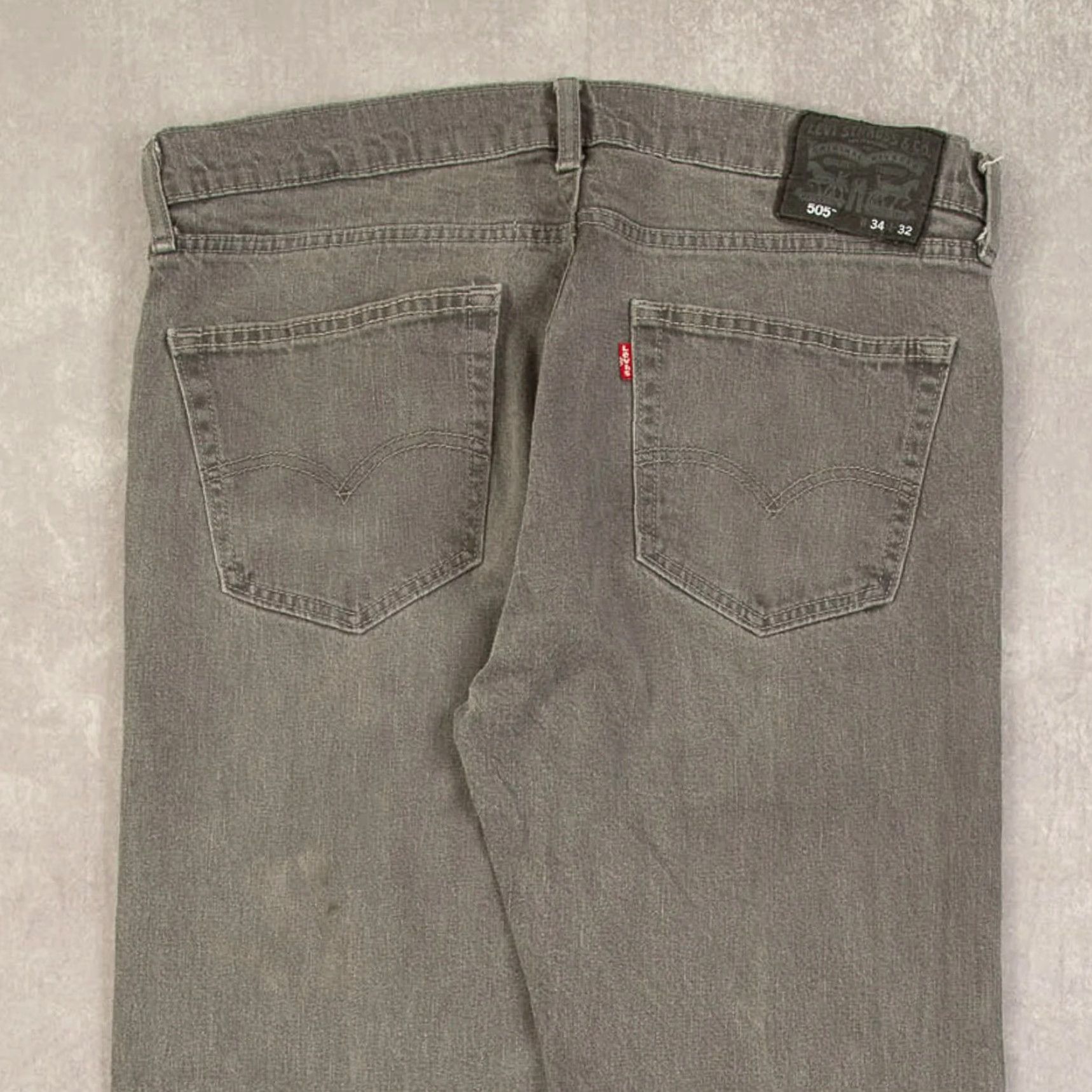 Levi's VINTAGE Levi's 505 Jeans Mens Grey Denim Regular Straight W34 L30 Size US 34 / EU 50 - 4 Thumbnail