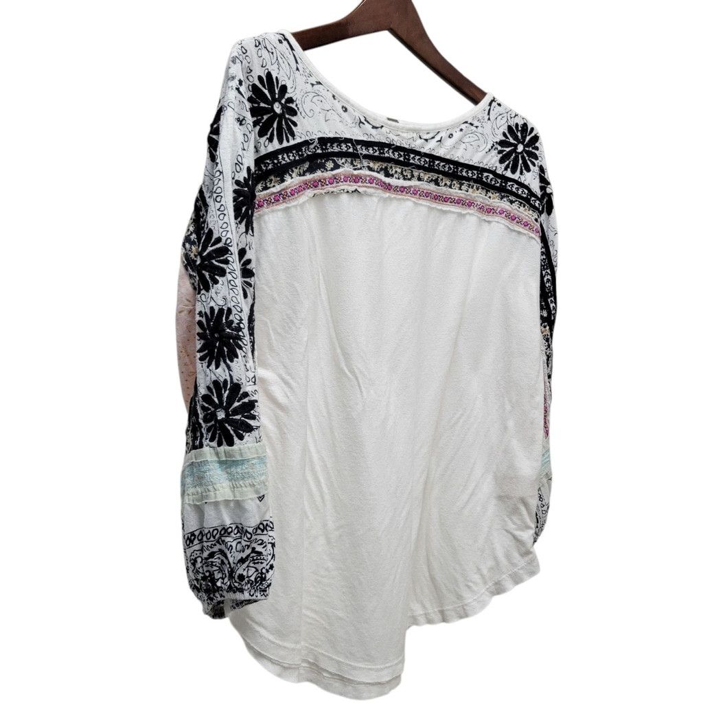 Free People Free People Women's Tripoli Top Blouse Blush Combo Size XS Size XS / US 0-2 / IT 36-38 - 3 Thumbnail