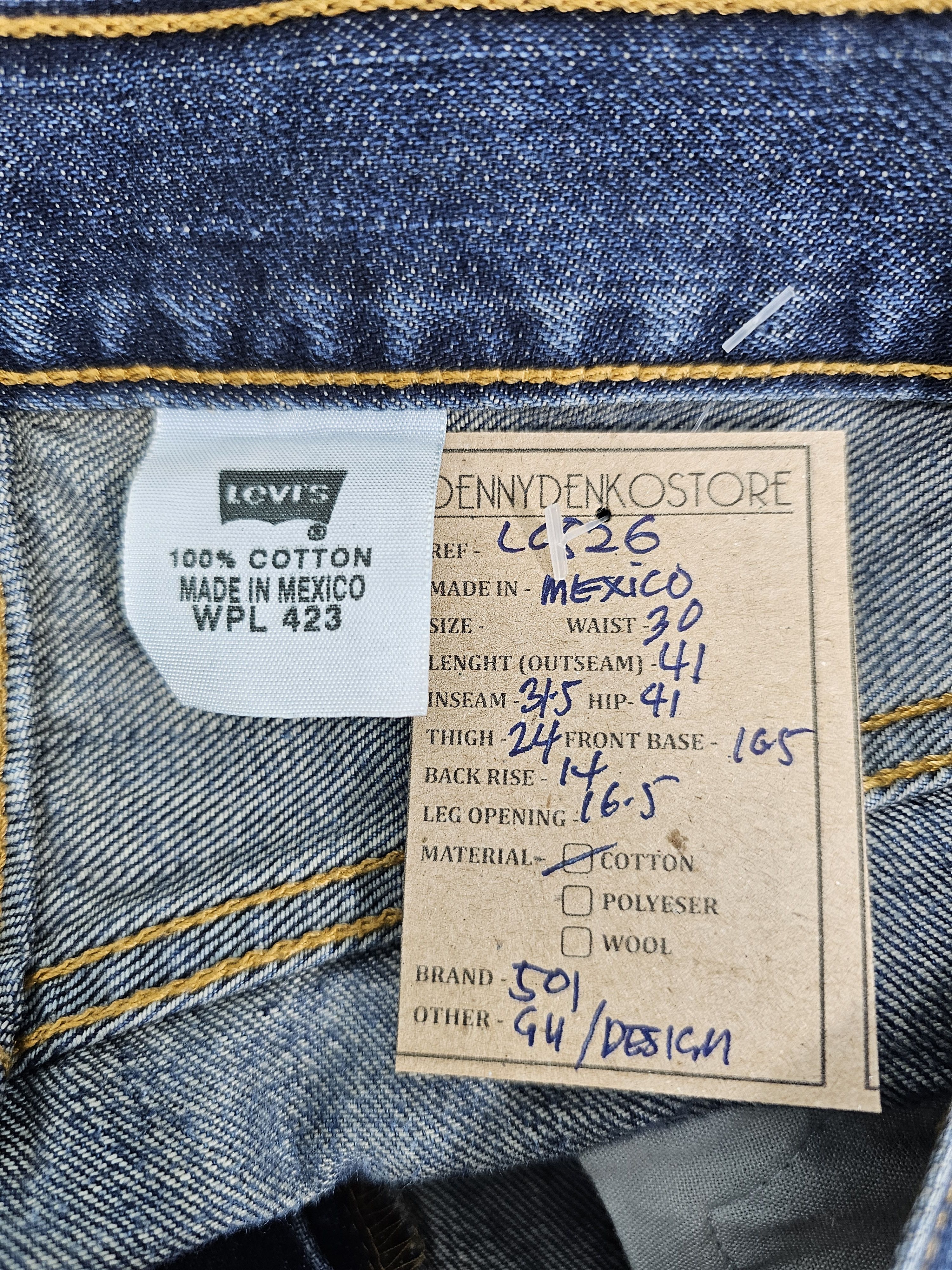 Levi's Vintage Clothing Vintage LEVIS 501 Paint Splash Blue Jeans Size 30X31.5 L0526 Size US 30 / EU 46 - 15 Thumbnail