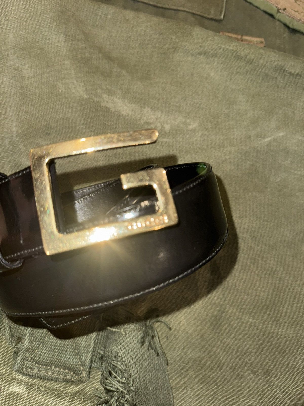 Gucci GUCCI vintage Tom Ford Era with gold metal G buckle Size 28 - 2 Thumbnail