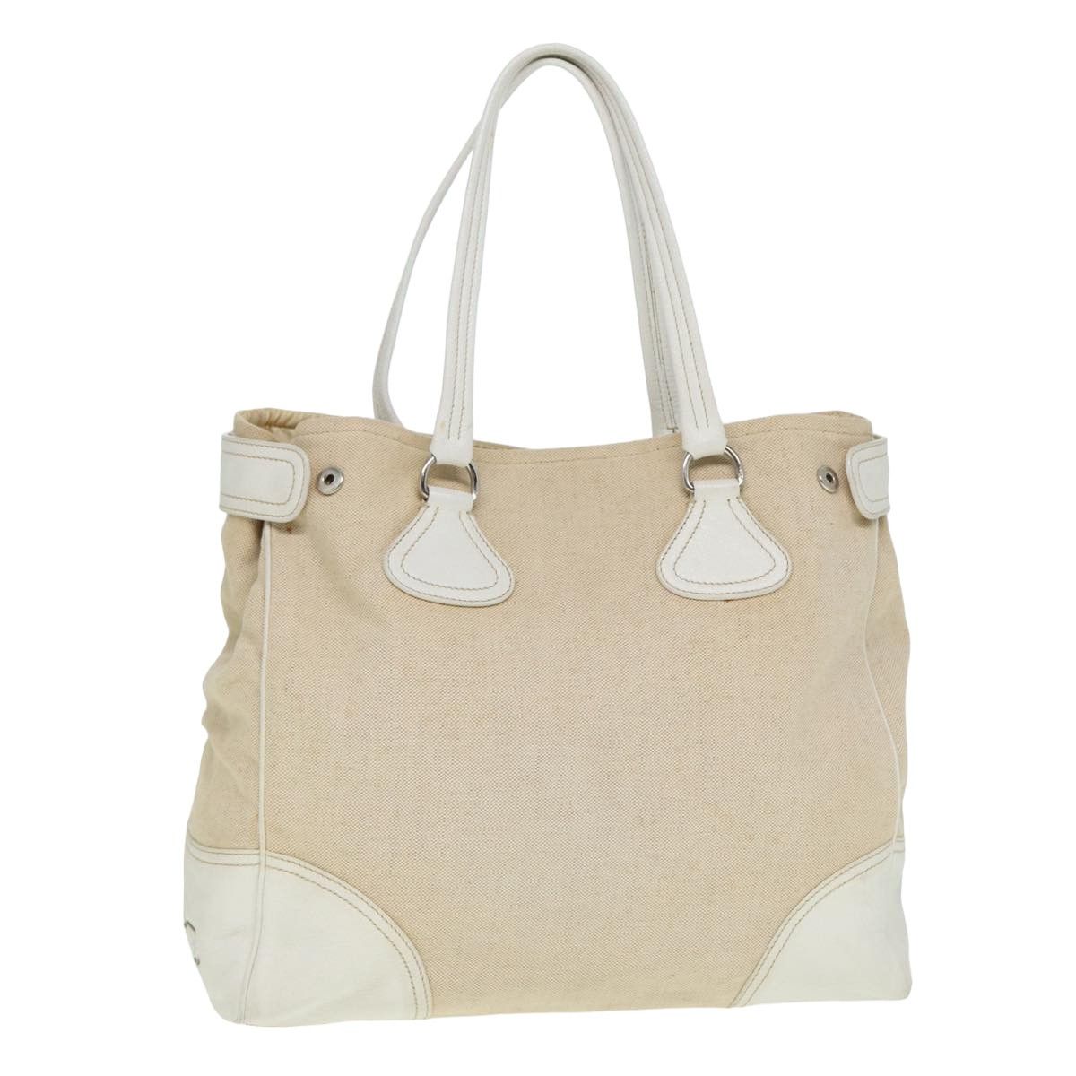 Prada Beige Canvas Shoulder Bag (Pre-Owned) Size ONE SIZE - 1 Thumbnail