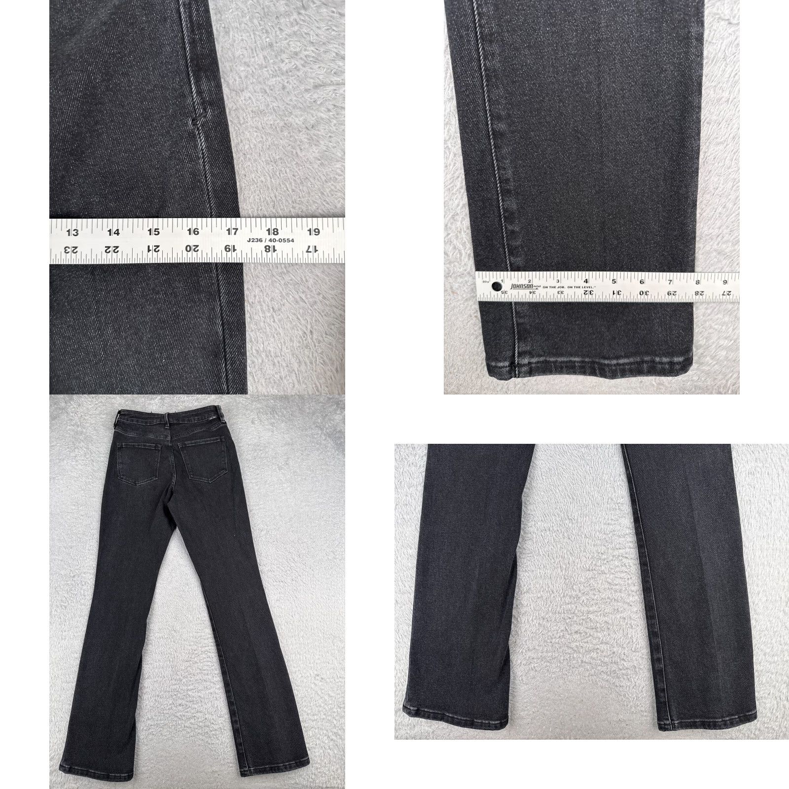 Vintage Dear John Jeans Women Bootcut 25 Black Denim Cotton 5-Pocket High Rise 25x33 Regular Classic Knit? Size 42" / US 20 - 9 Thumbnail