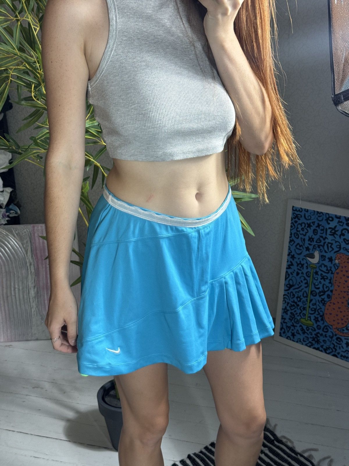 Nike VINTAGE NIKE 2000s PLEATED MINI SKIRT / SHORTS Size 30" / US 8 / IT 44 - 3 Thumbnail