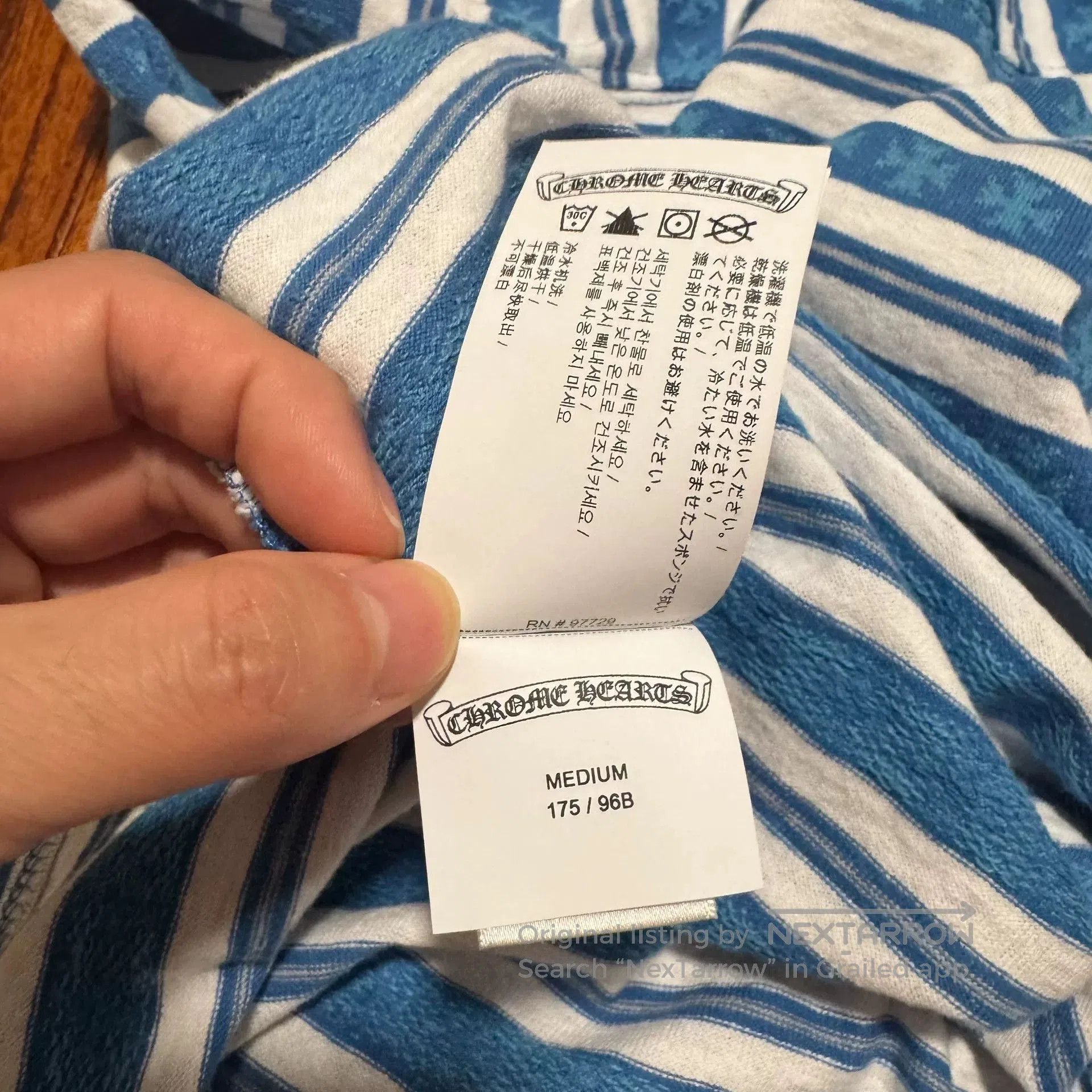 Chrome Hearts chrome hearts blue striped short sleeve t. Size US M / EU 48-50 / 2 - 7 Thumbnail