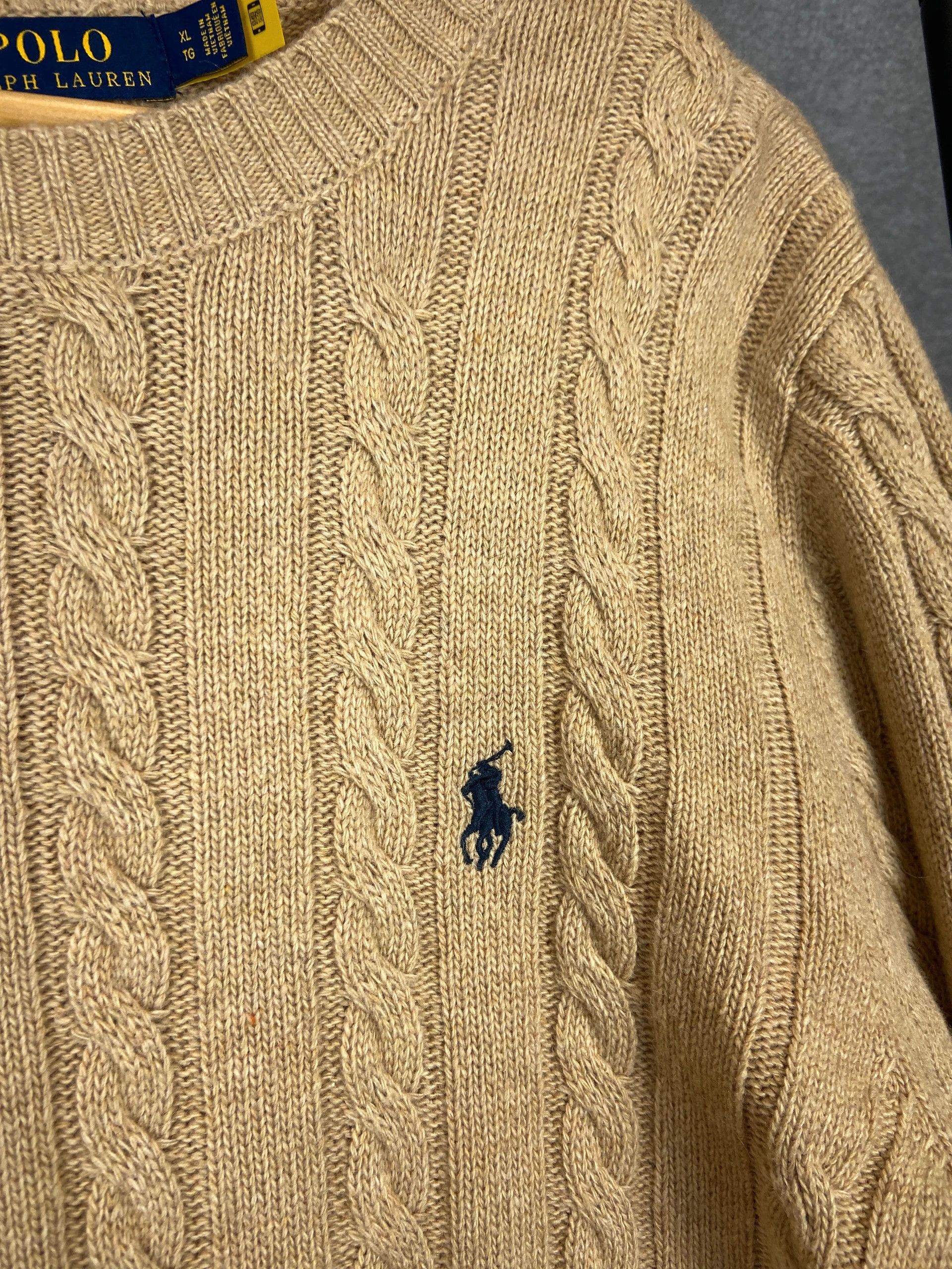 Polo Ralph Lauren Ralph Lauren Beige Cable Knit Sweater L Classic Preppy Size US L / EU 52-54 / 3 - 2 Thumbnail
