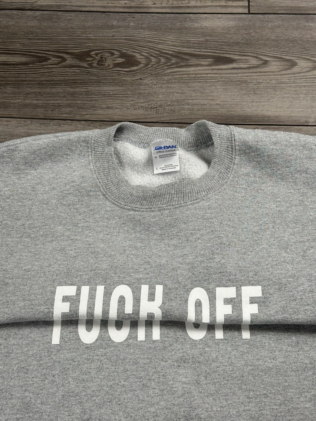 Gildan × Vintage Y2K “Fuck Off” Funny Crewneck Size US L / EU 52-54 / 3 - 3 Thumbnail