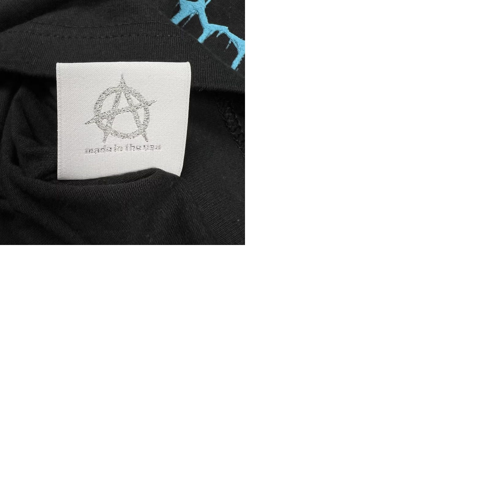 Revenge REVENGE Mens T-Shirt Skull Black Blue Skeleton Graphic Print Crew Neck Short Sleeve Medium M Size US M / EU 48-50 / 2 - 9 Thumbnail