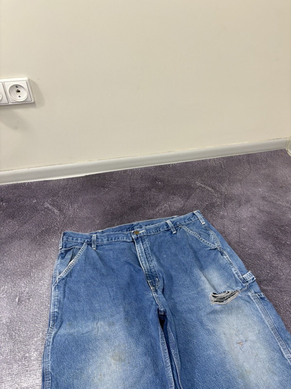 Carhartt Vintage 90s Carhartt USA Blue Denim Hype Baggy Jeans Size US 40 / EU 56 - 11 Thumbnail