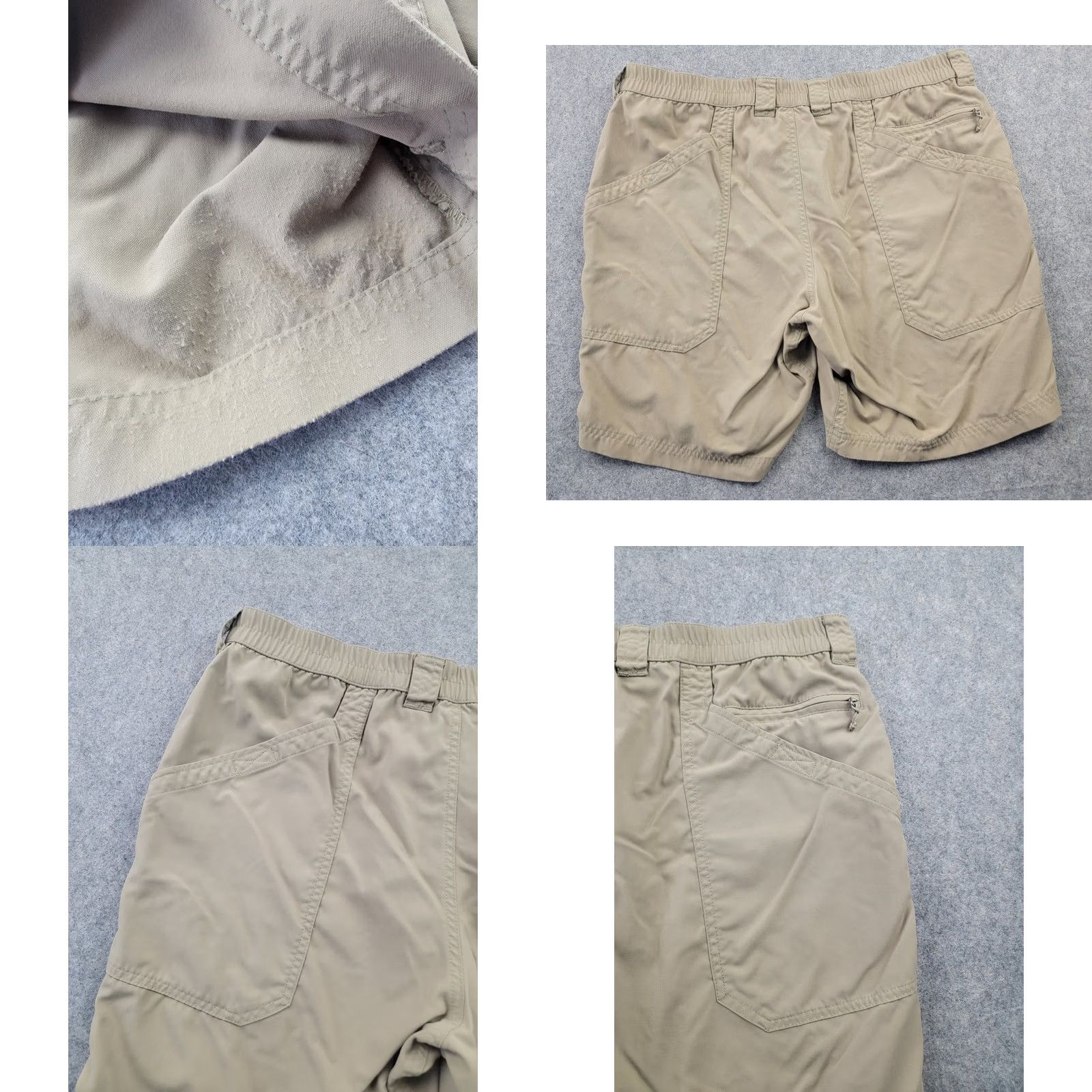 Vintage LL Bean Shorts Mens Large Brown Tan 100% Nylon Outdoor Cargo Casual Vintage? Size US 33 - 8 Thumbnail