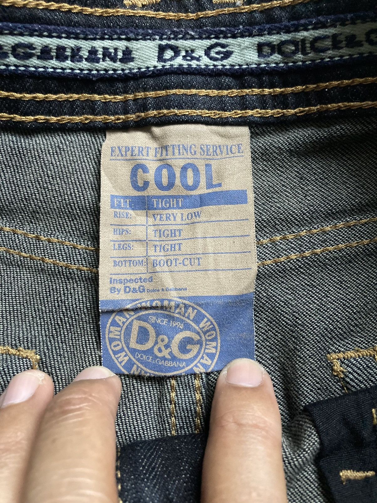 Dolce & Gabbana Dolce & Gabbana Bootcut Dark Blue Jeans Size 29" - 9 Thumbnail