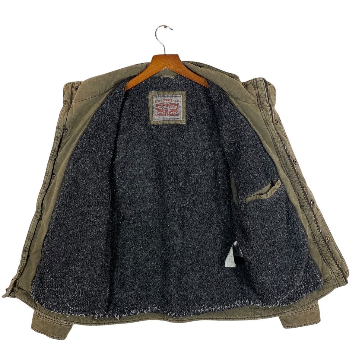 Levi's Levi's Utility Full Zip Brown Sherpa Lined Outerwear Size US S / EU 44-46 / 1 - 9 Thumbnail