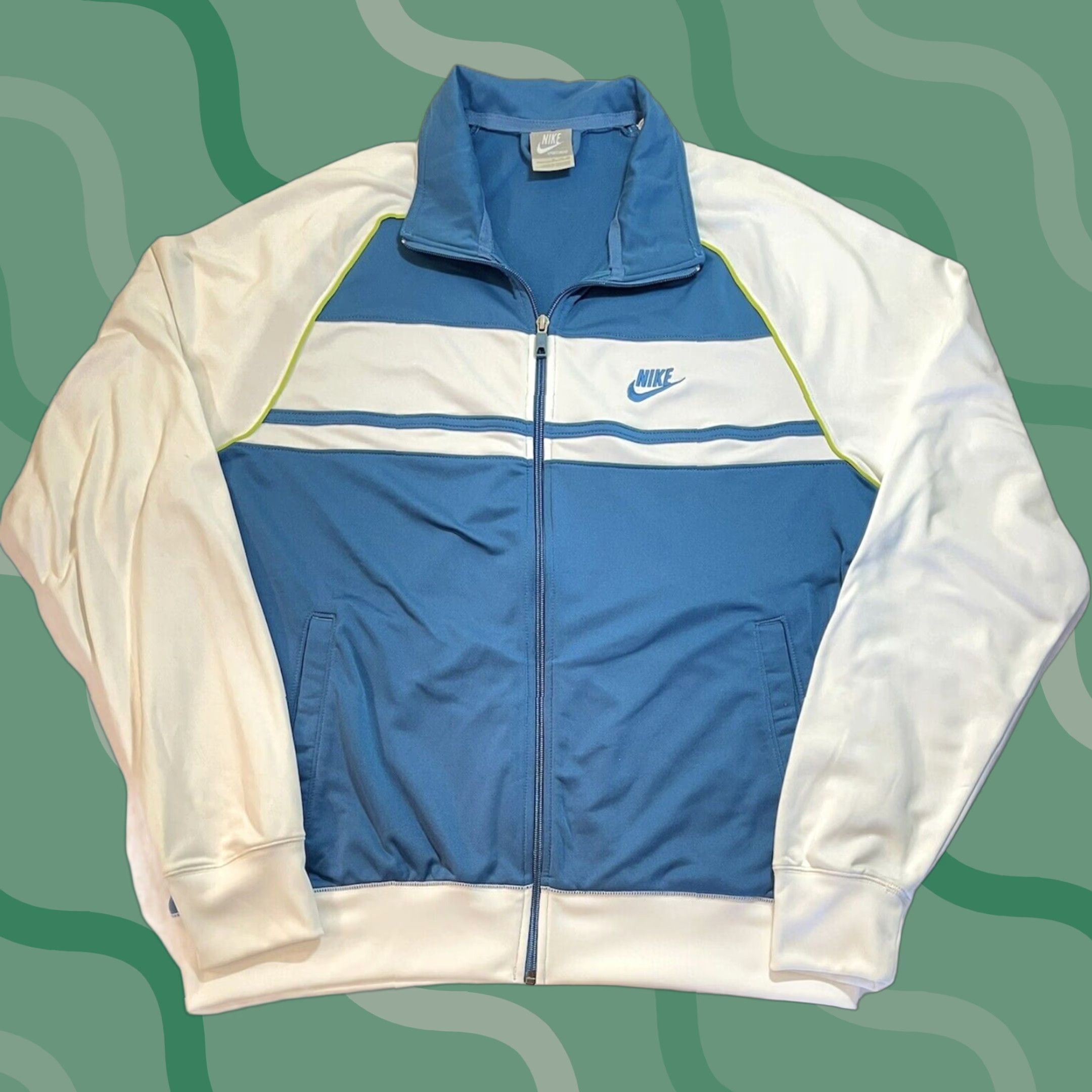 Nike Vintage Nike Mens Windbreaker Track Jacket Full Zip Nylon Athletic Lined Sz XL Size US XL / EU 56 / 4 - 1 Thumbnail