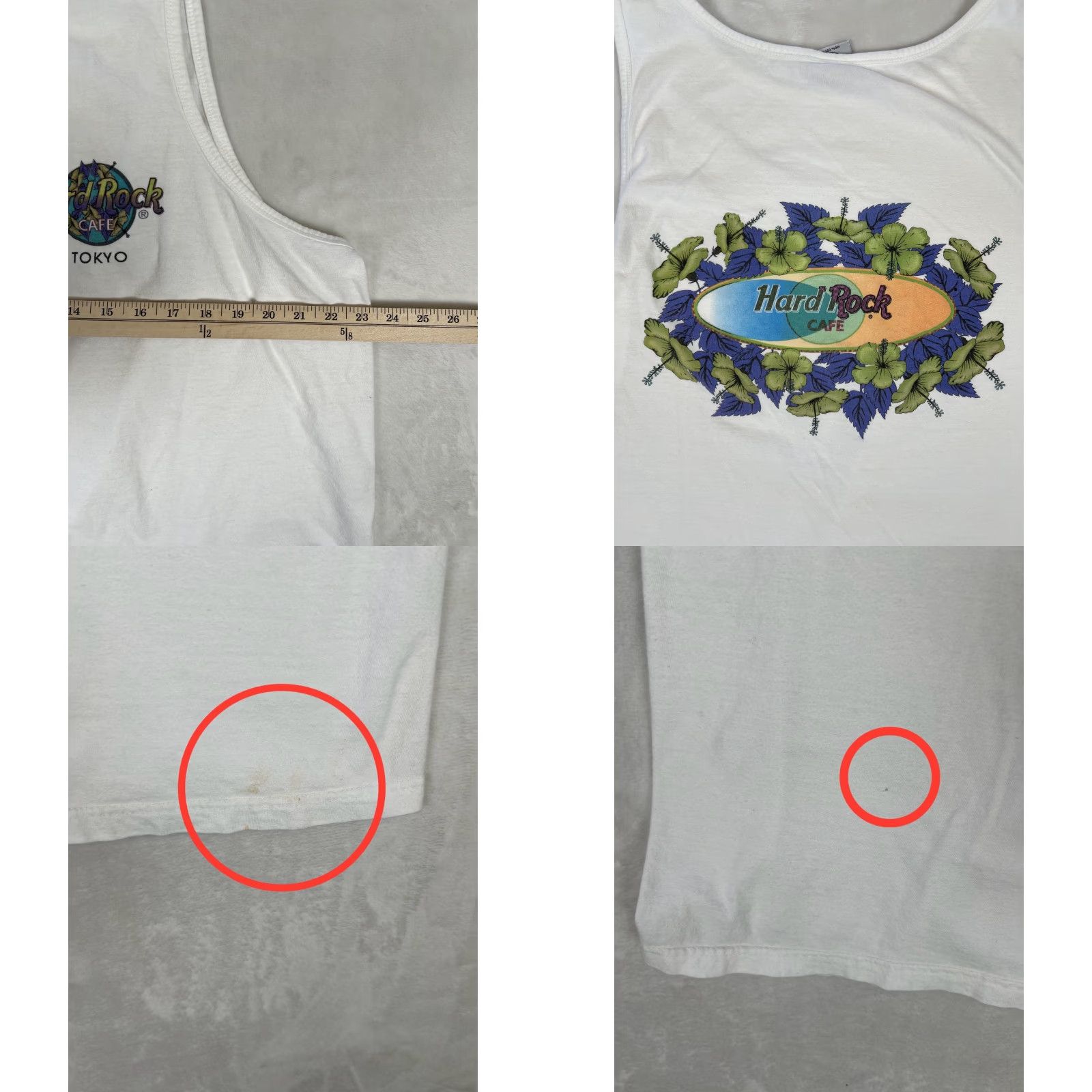 Hard Rock Cafe VINTAGE Hard Rock Cafe Tank Top Shirt XL White 90s Mens T-Shirt Graphic Print 1990s Spring Summer Sleeveless Size US XL / EU 56 / 4 - 8 Thumbnail