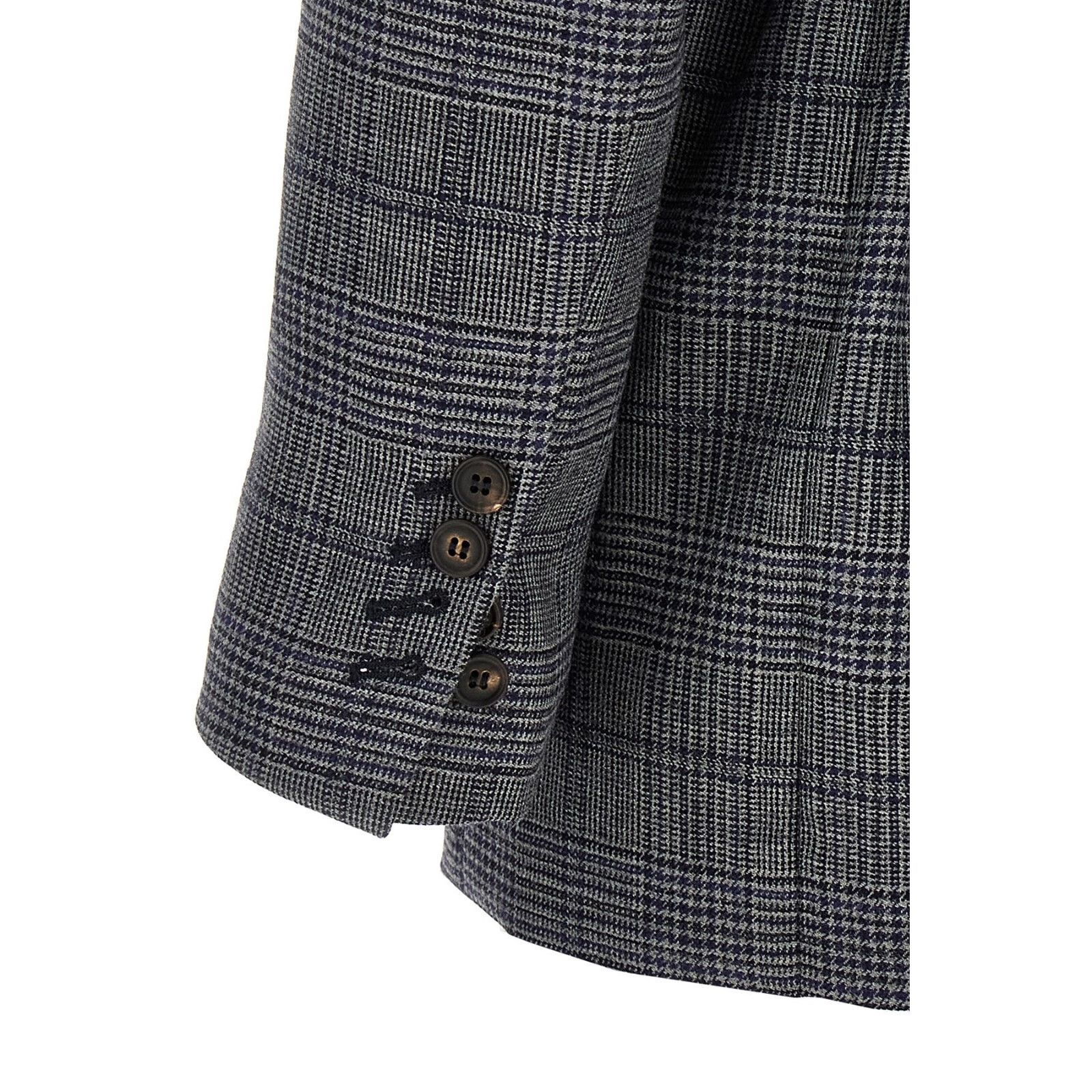 Brunello Cucinelli BRUNELLO CUCINELLI $5700 Multicolor Check Wool Blazer Jacket Size M / US 6-8 / IT 42-44 - 5 Thumbnail