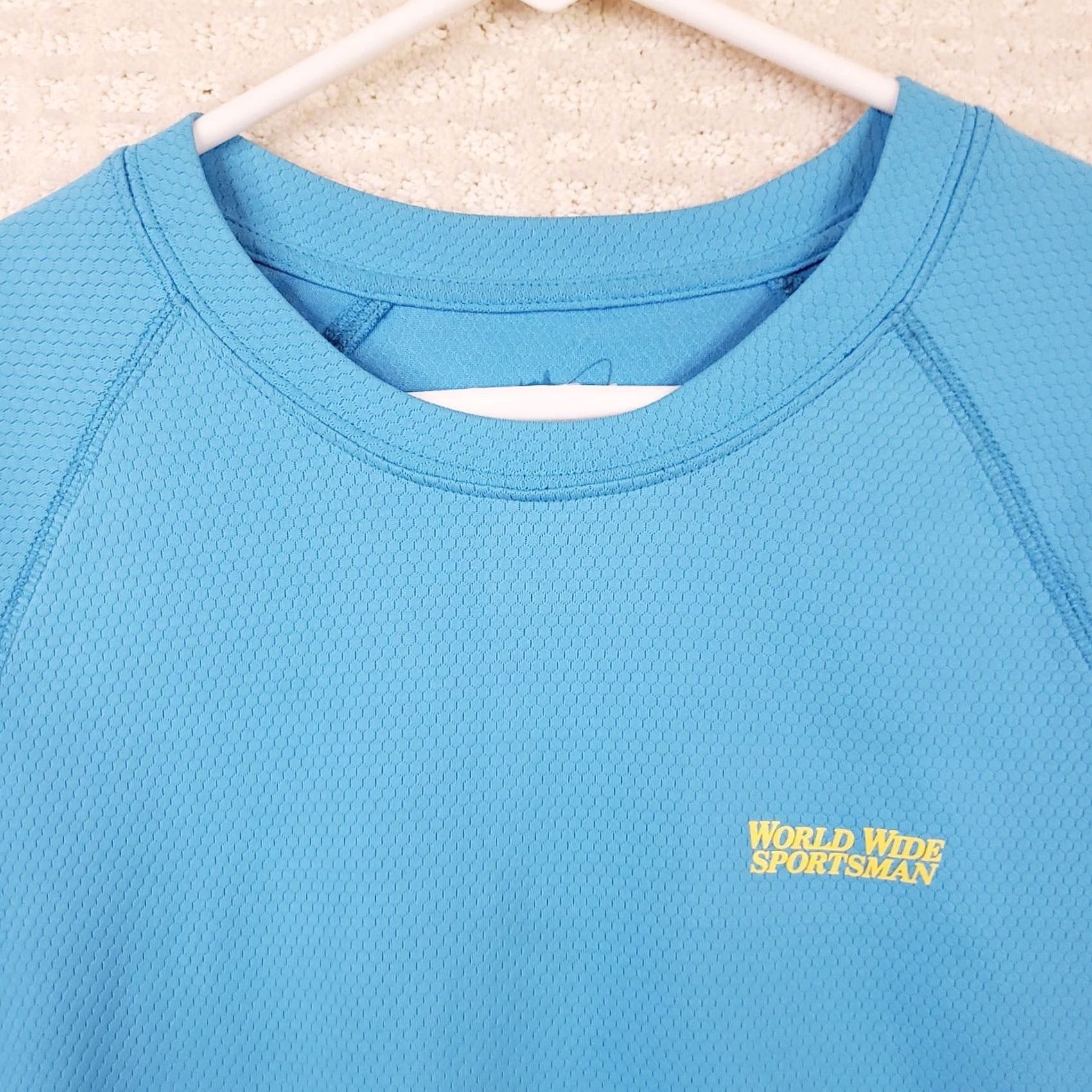 Vintage World Wide Sportsman Shirt Men S Sea Blue Long Sleeve Fishing Sun Shirt Stretch Size US S / EU 44-46 / 1 - 5 Thumbnail