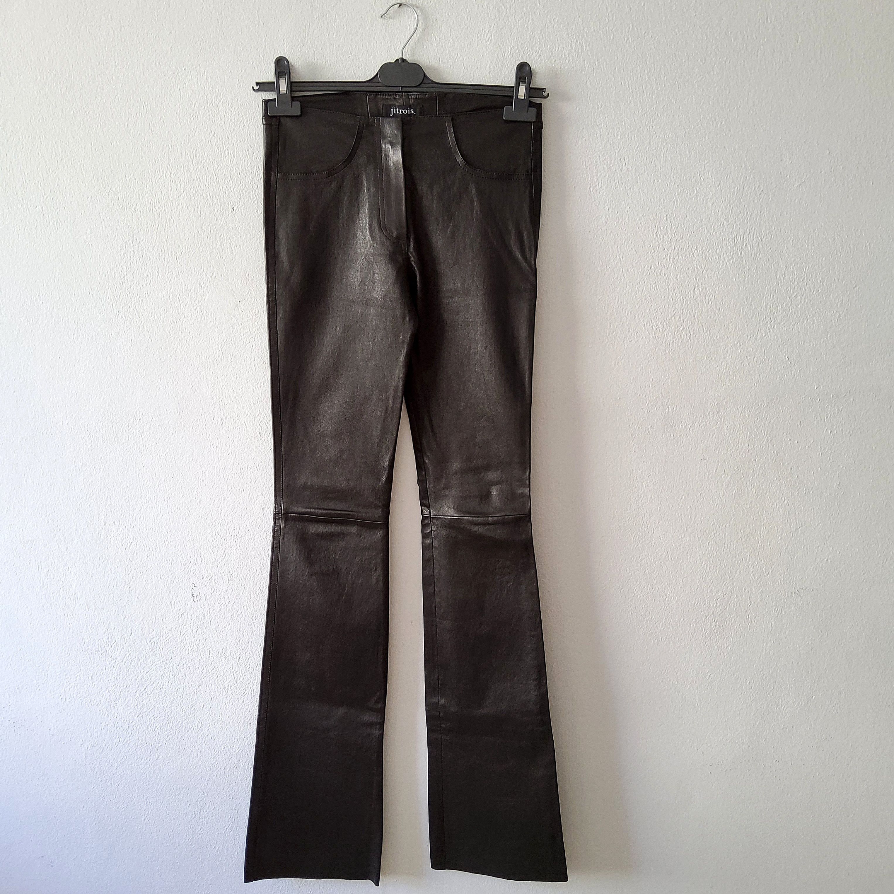 Jitrois Jitrois vintage y2k 2010s second skin leather bootcut pants Size 25" / US 0 / IT 36 - 2 Thumbnail