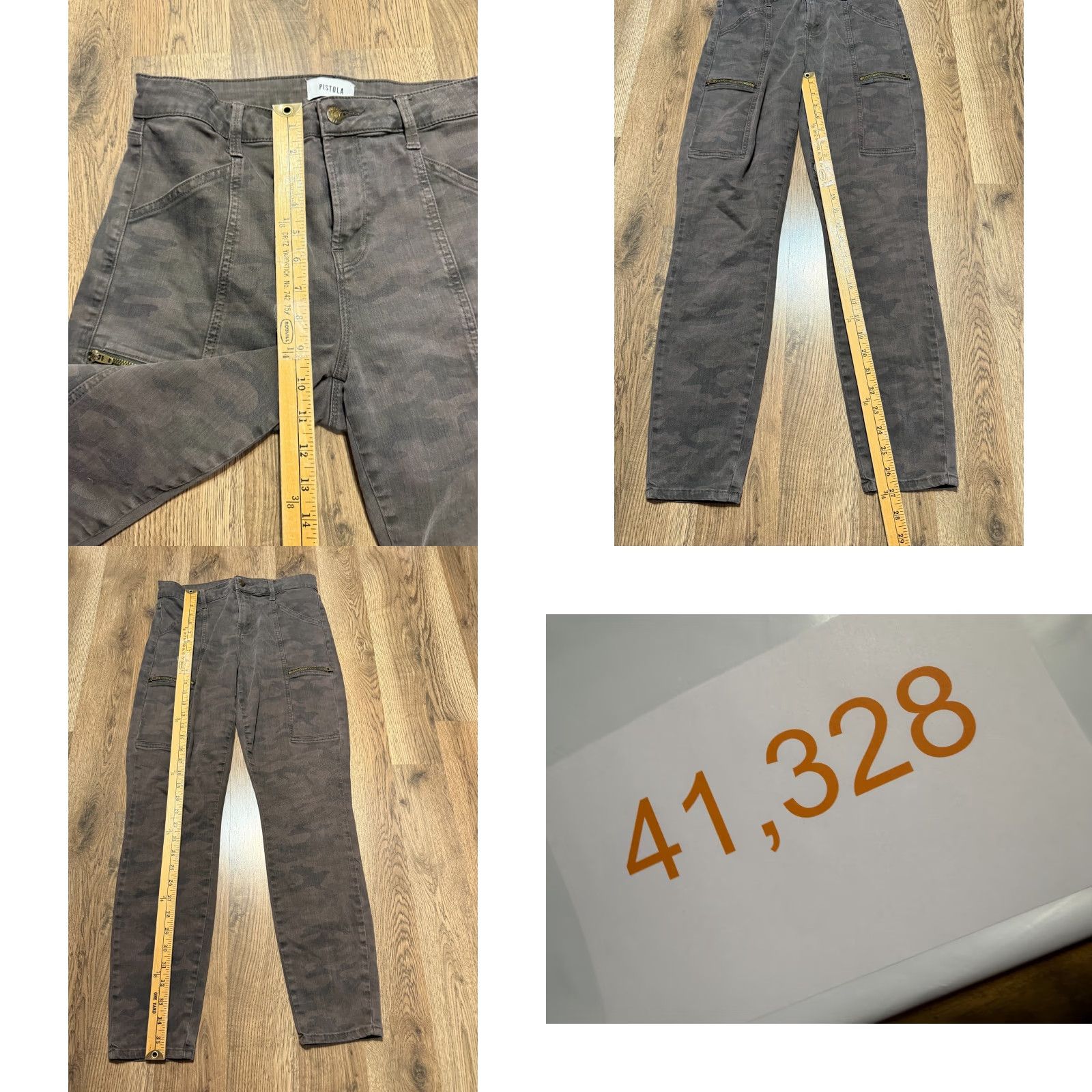 Pistola Pistola Jeans Womens 29 Brown Skinny High Rise Dark Wash Jeans Size 29" - 8 Thumbnail