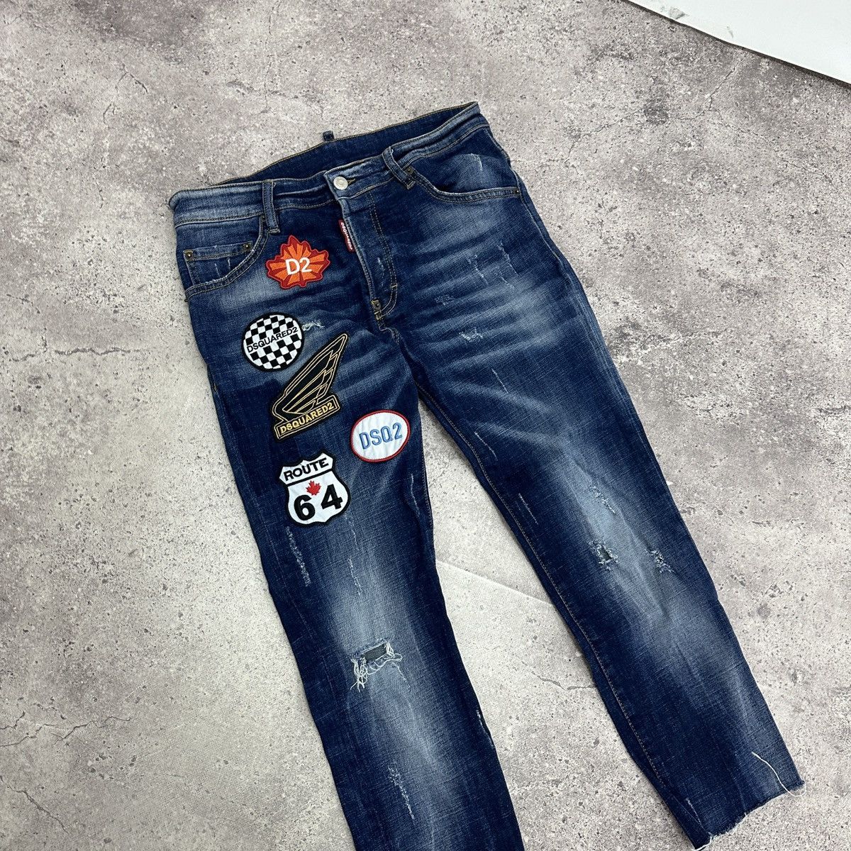 Dsquared2 Dsquared2 skinny Italy Patchwork distressed jeans y2k hype Size US 30 / EU 46 - 5 Thumbnail