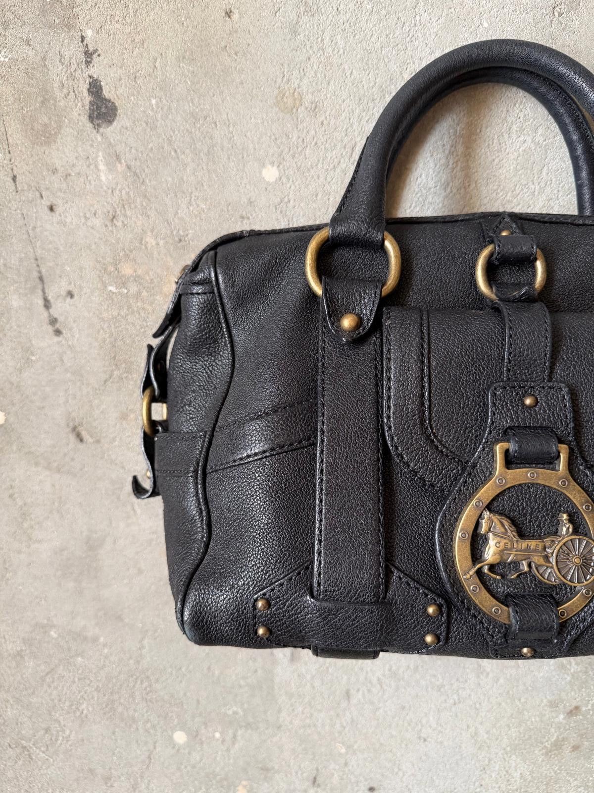 Celine Celine Horse Carriage Logo Shoulder Bag Black Size ONE SIZE - 3 Thumbnail