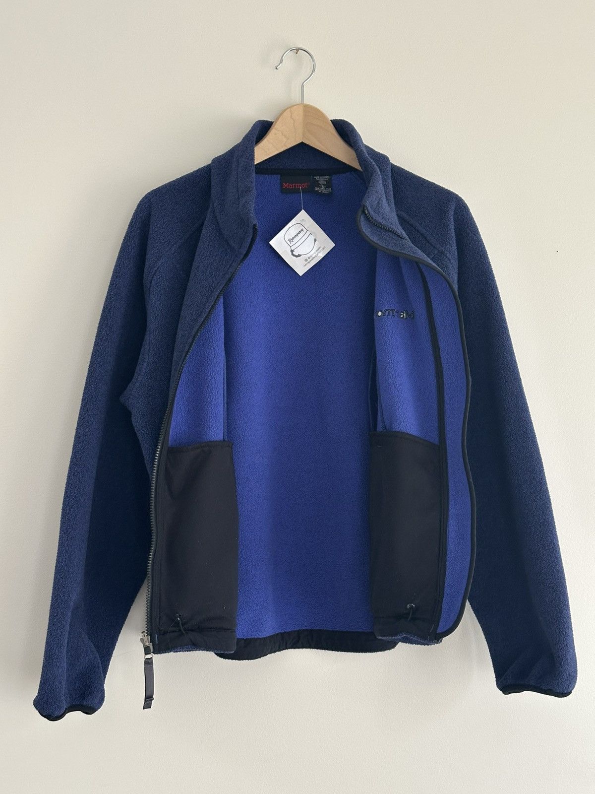 Marmot × Vintage Vintage 90s Marmot Deep Pile Fleece Full Zip Jacket Sweater Size L / US 10 / IT 46 - 4 Thumbnail