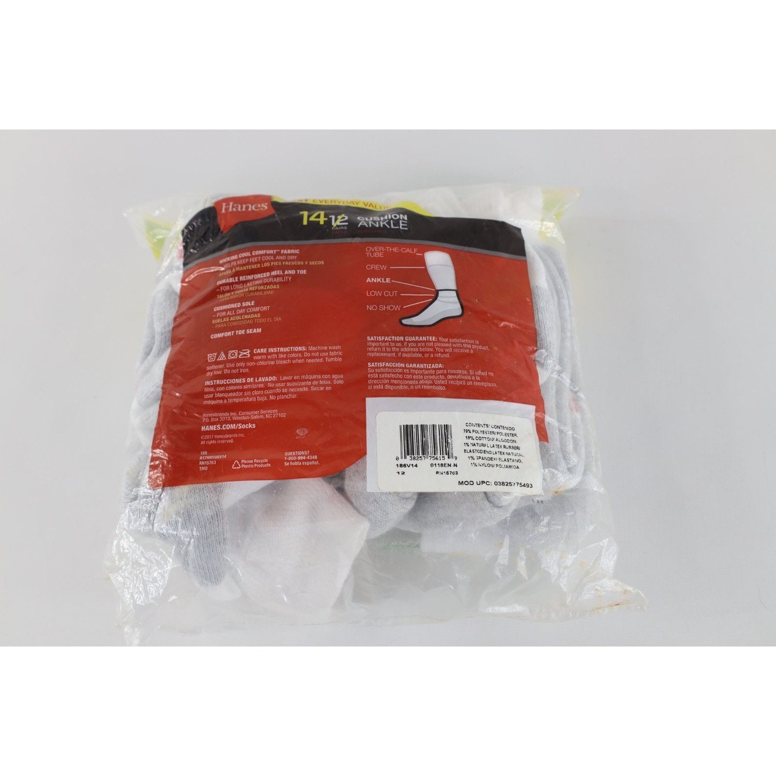 Hanes Deadstock Vintage Y2K Hanes 9 Pack Ankle Socks Size ONE SIZE - 4 Thumbnail