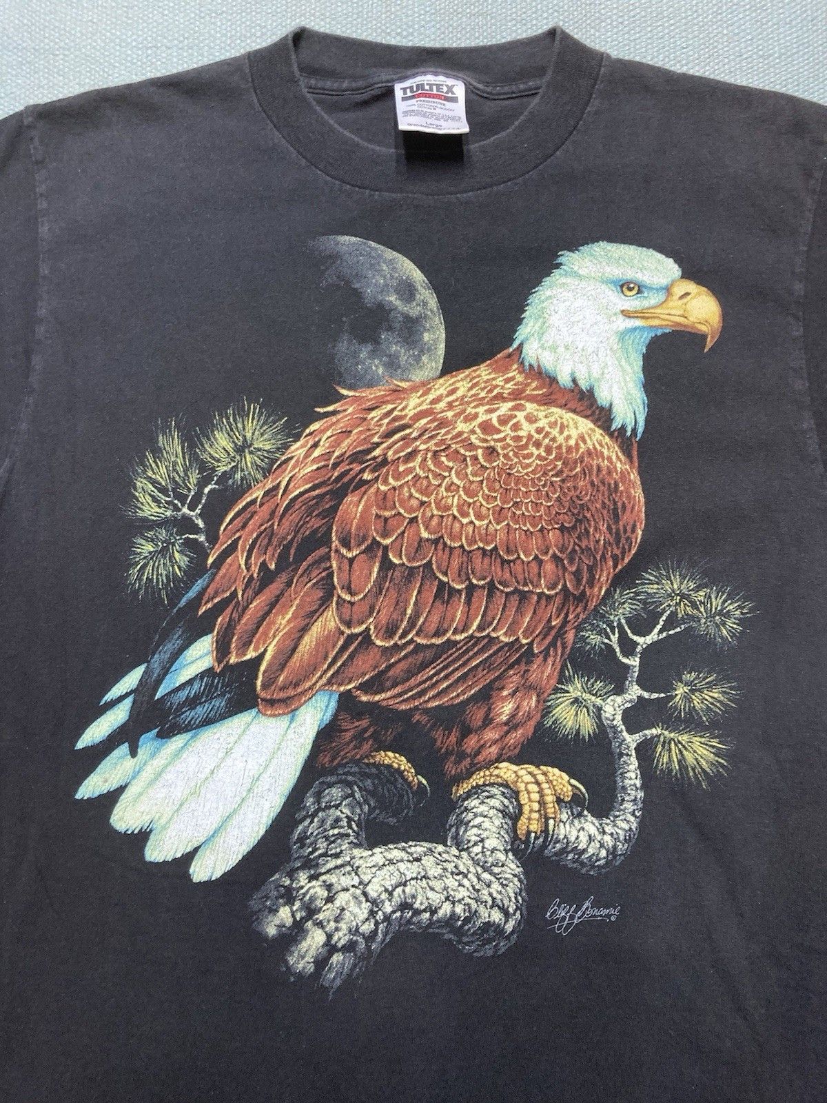 Vintage Vintage t shirt eagle bird animal nature tee Cliff Bonamie L Size US L / EU 52-54 / 3 - 2 Thumbnail