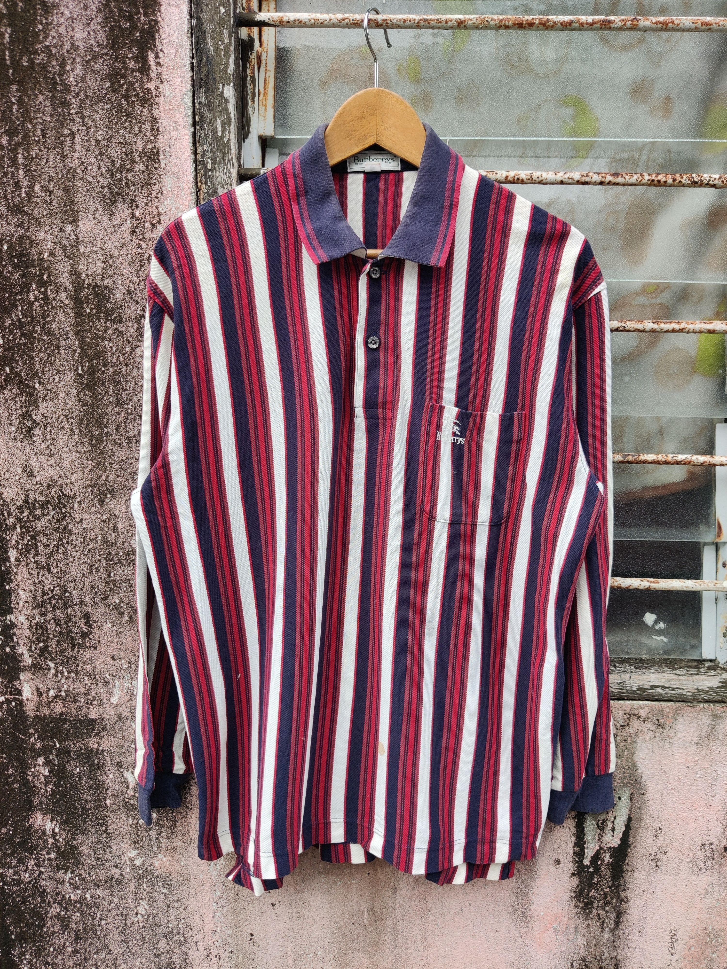 トップス Burberry 90s Check Polo Shirt Burberry Polo - Etsy