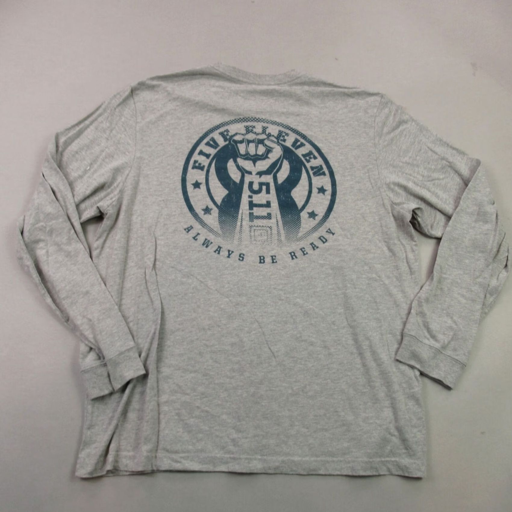 Vintage 5.11 Shirt Mens XL Long Sleeve Original Fit Work Gray Lightweight Logo Knit Crew Neck Casual Outdoor All Seasons Mens XL Size US XL / EU 56 / 4 - 4 Thumbnail