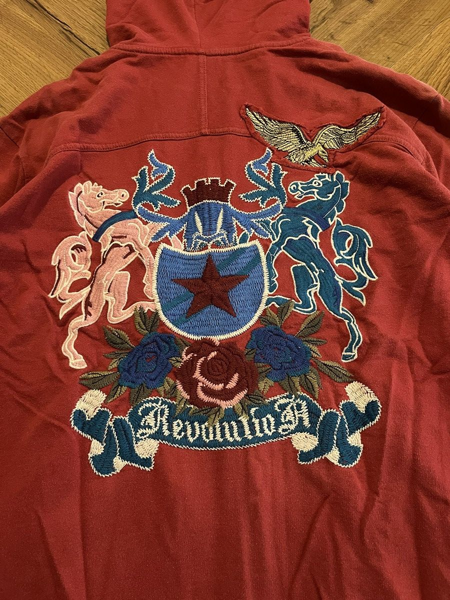 Vivienne Westwood Red Embroidered Zip Hoodie – Y2K Gothic Rose Graphic Size US XL / EU 56 / 4 - 8 Thumbnail