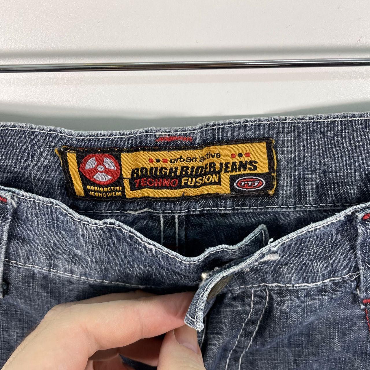 Other 90s Raver Techno Denim Shorts Size US 33 - 2 Thumbnail