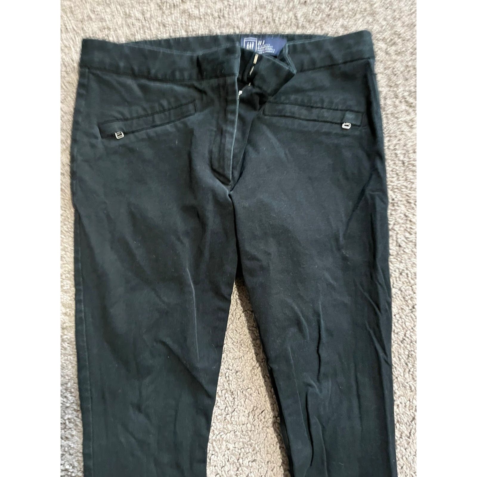 Gap VINTAGE Gap Women’s Pants Skinny 8 Regular Black Bi-Stretch Zip Pockets 90s/2000s Womens Size 30" / US 8 / IT 44 - 2 Thumbnail
