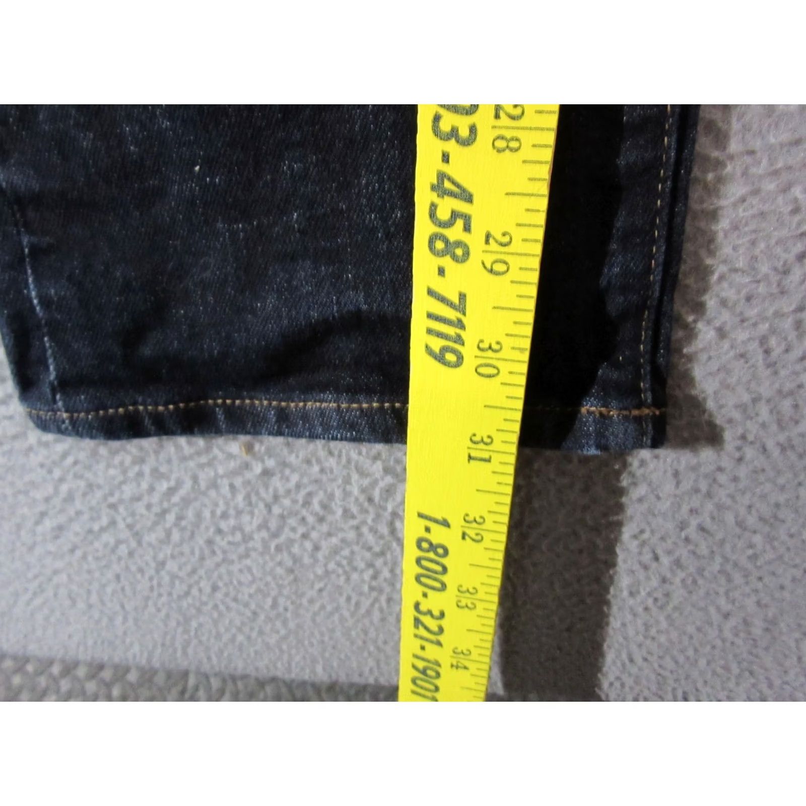 Gap Gap Jeans Mens 33x32 Dark Wash Slim Fit Straight Leg - Mid Rise - Denim Size US 33 - 3 Thumbnail