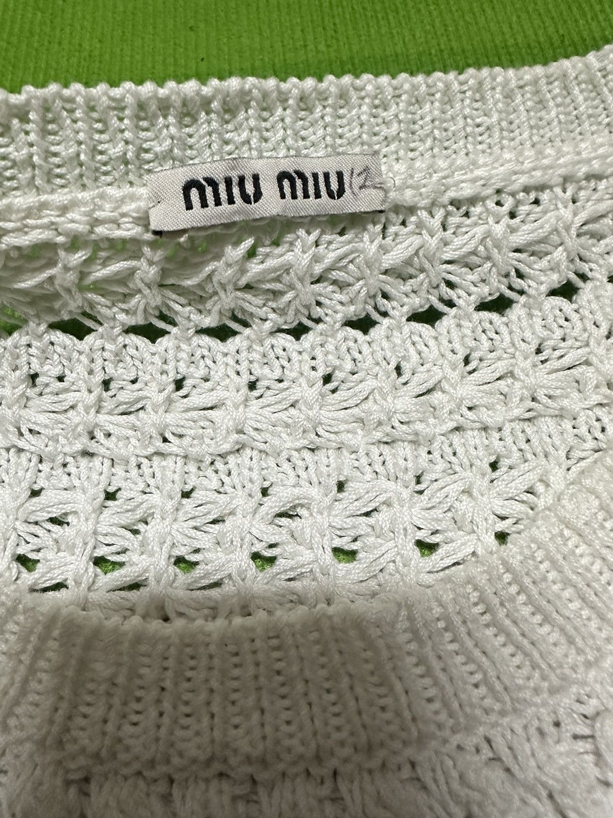 Miu Miu Miu miu crochet top knit Size S / US 4 / IT 40 - 3 Thumbnail