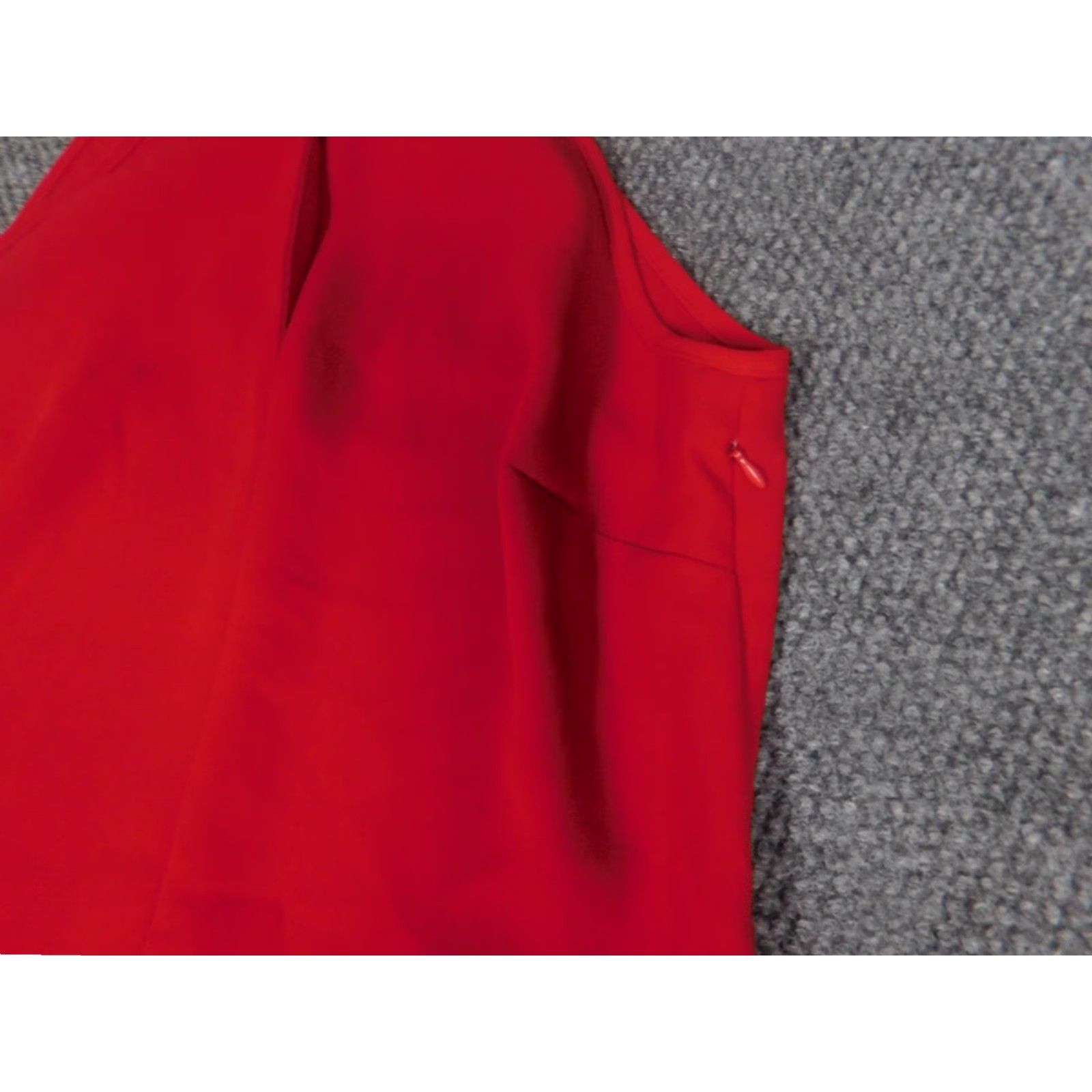 Banana Republic Banana Republic Blouse Womens Cap Sleeve Red 6 Pullover Collared Polyester Woven Ruffle Casual Classic Size M / US 6-8 / IT 42-44 - 4 Thumbnail