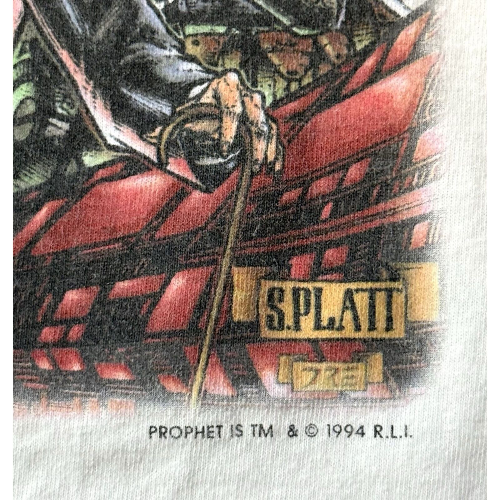 Vintage VINTAGE 90s Prophet #4 Shirt L White Cotton Graphic Print Murina Stephen Platt Omen Variant Men’s T-Shirt Size US L / EU 52-54 / 3 - 5 Thumbnail
