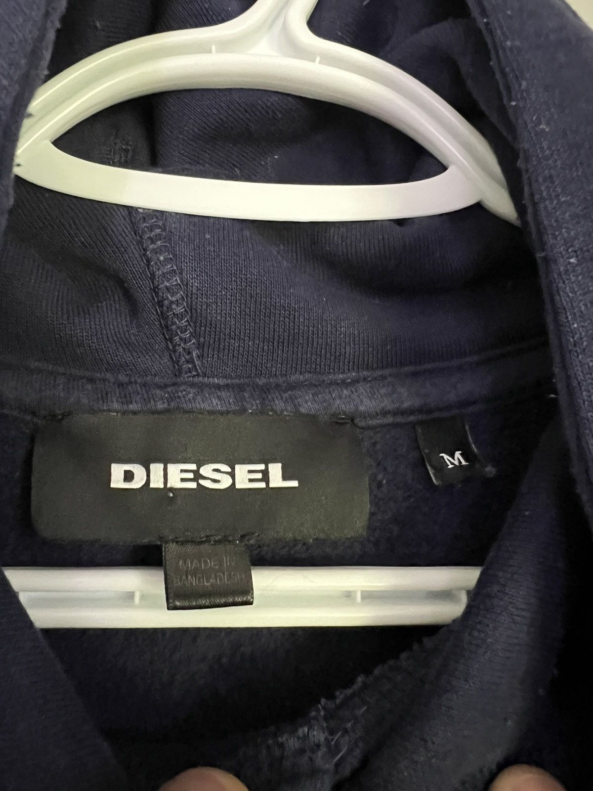 Diesel Diesel Men’s Hoodie Sweatshirt Hoodie In Navy with Big Logo Size US M / EU 48-50 / 2 - 2 Thumbnail