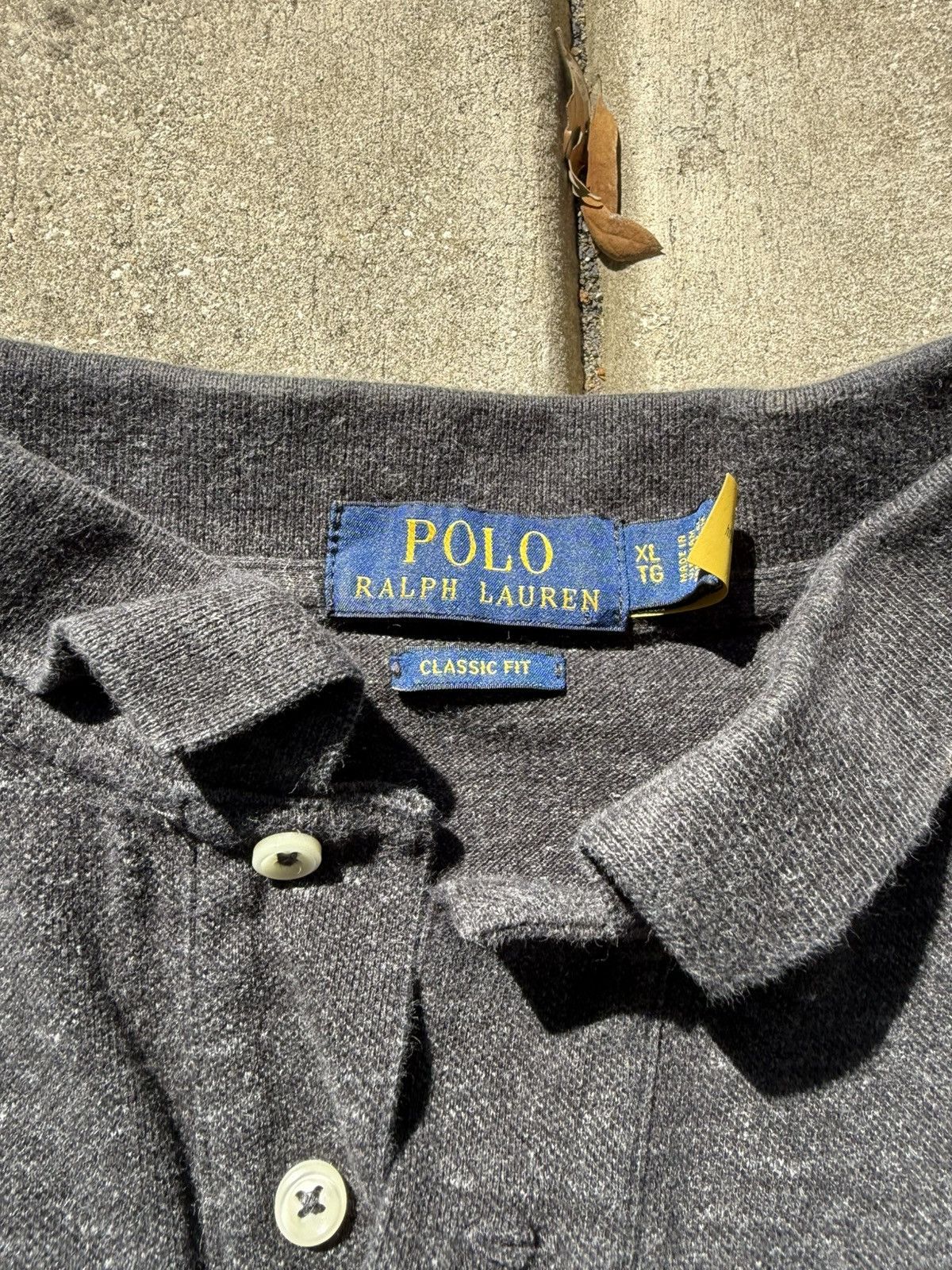 Polo Ralph Lauren × Vintage Vintage Polo Ralph Lauren Long sleeve gray Polo Shirt Size US XL / EU 56 / 4 - 3 Thumbnail