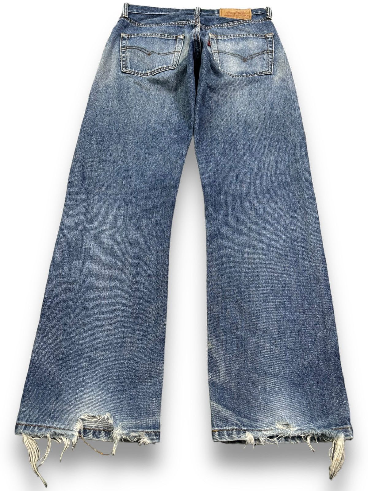Levi's Vintage 90s Levis 505 Blue Wash Regular Fit Distressed Jeans Size US 29 - 2 Thumbnail