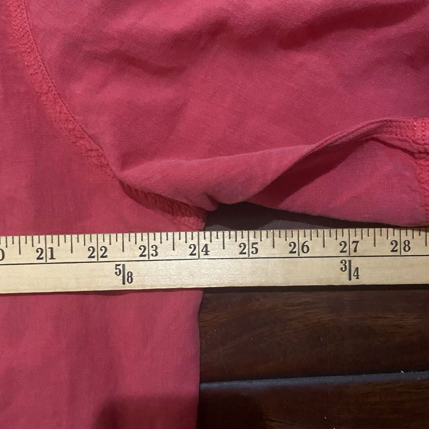 The Territory Ahead Territory Ahead Camp Shirt Cotton Linen Red Short Sleeve Mens XL Breathable Striped Button-Up Size US XL / EU 56 / 4 - 5 Thumbnail