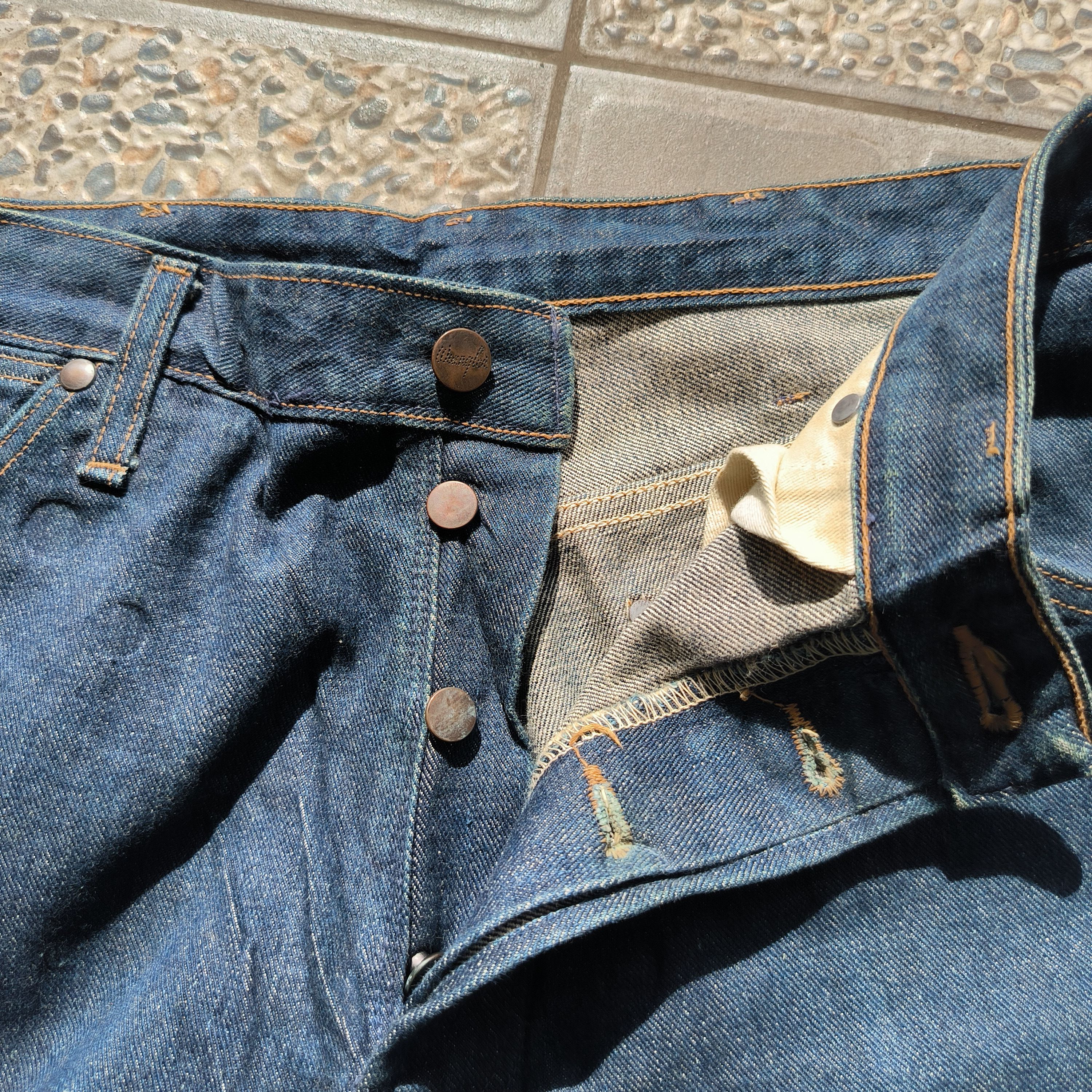 Wrangler Vintage Repro 1960s Wrangler Blue Bell Selvedge Denim Jeans Size US 33 - 3 Thumbnail