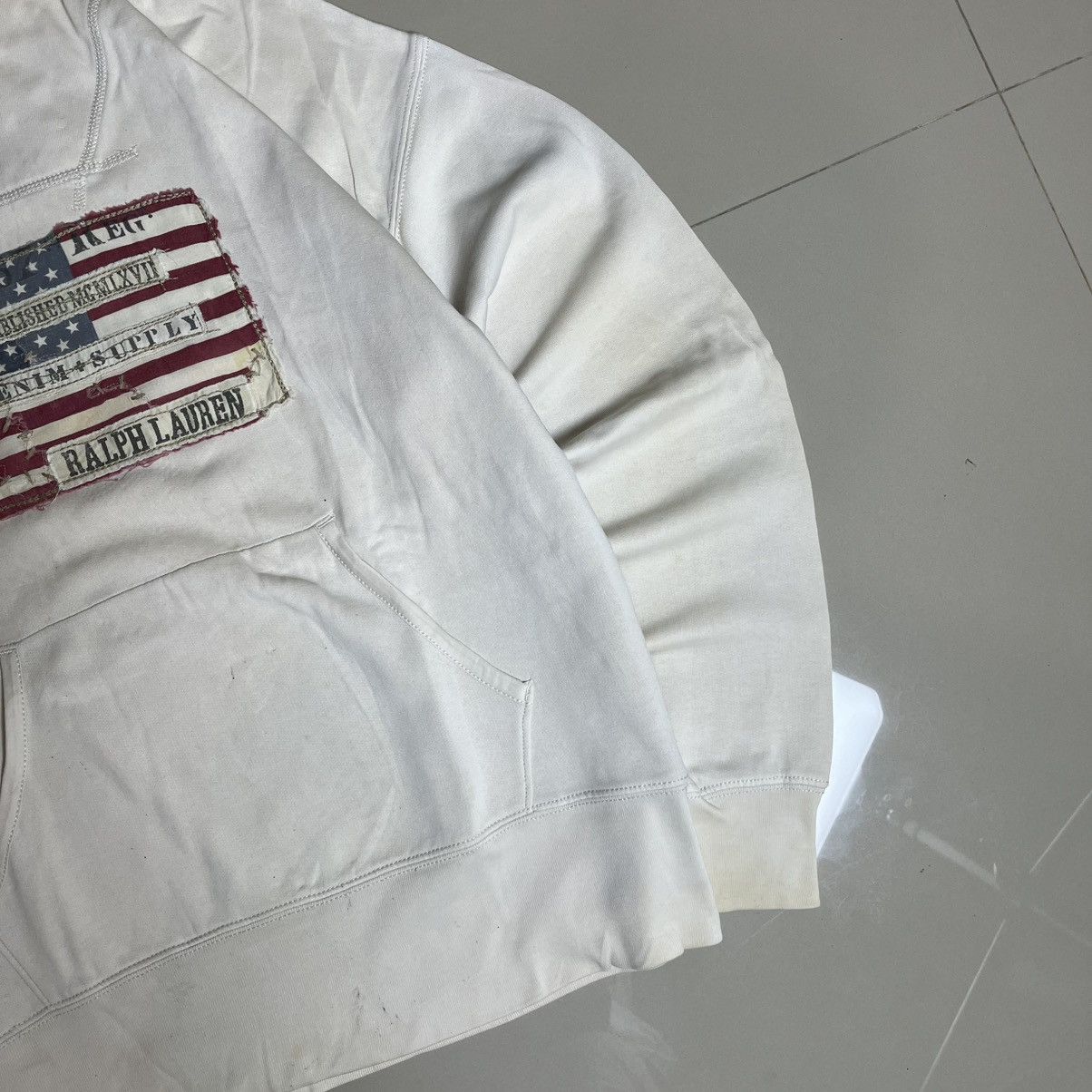 Polo Ralph Lauren Vintage Polo Ralph Lauren USA Flag Hoodie – XL Fit Size US XL / EU 56 / 4 - 5 Thumbnail