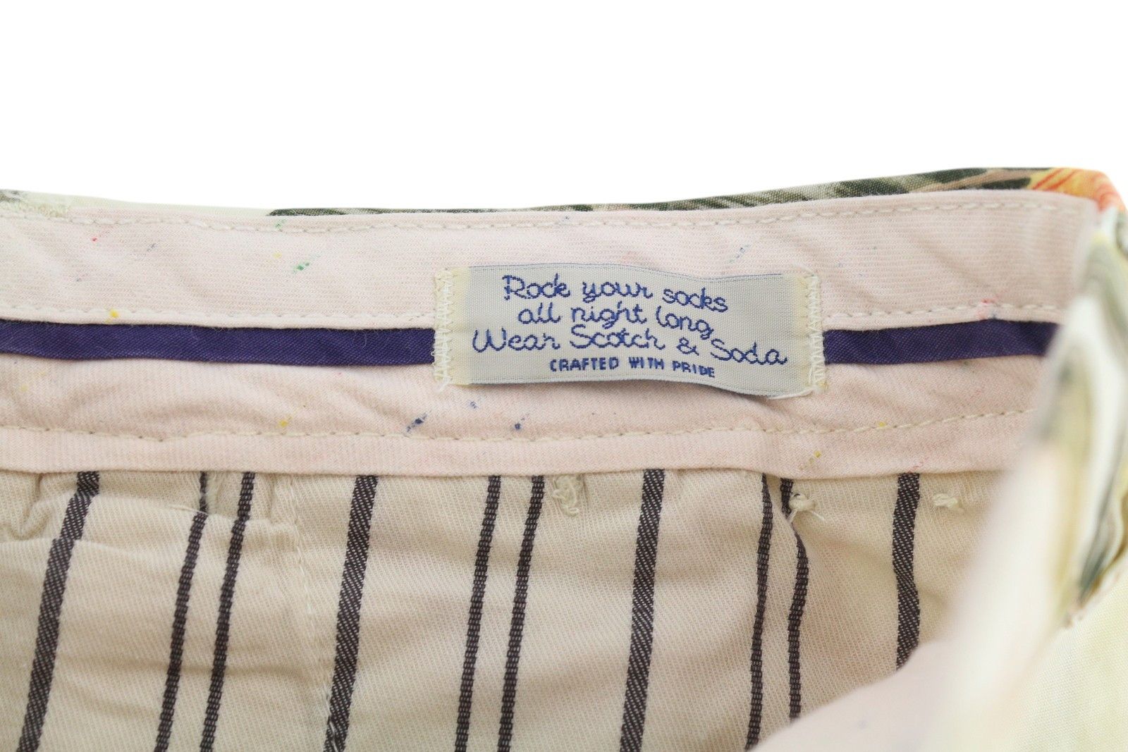Scotch & Soda W30 Chino Colourful Leaf Pattern Pockets Logo 84173 Size US 30 / EU 46 - 5 Thumbnail