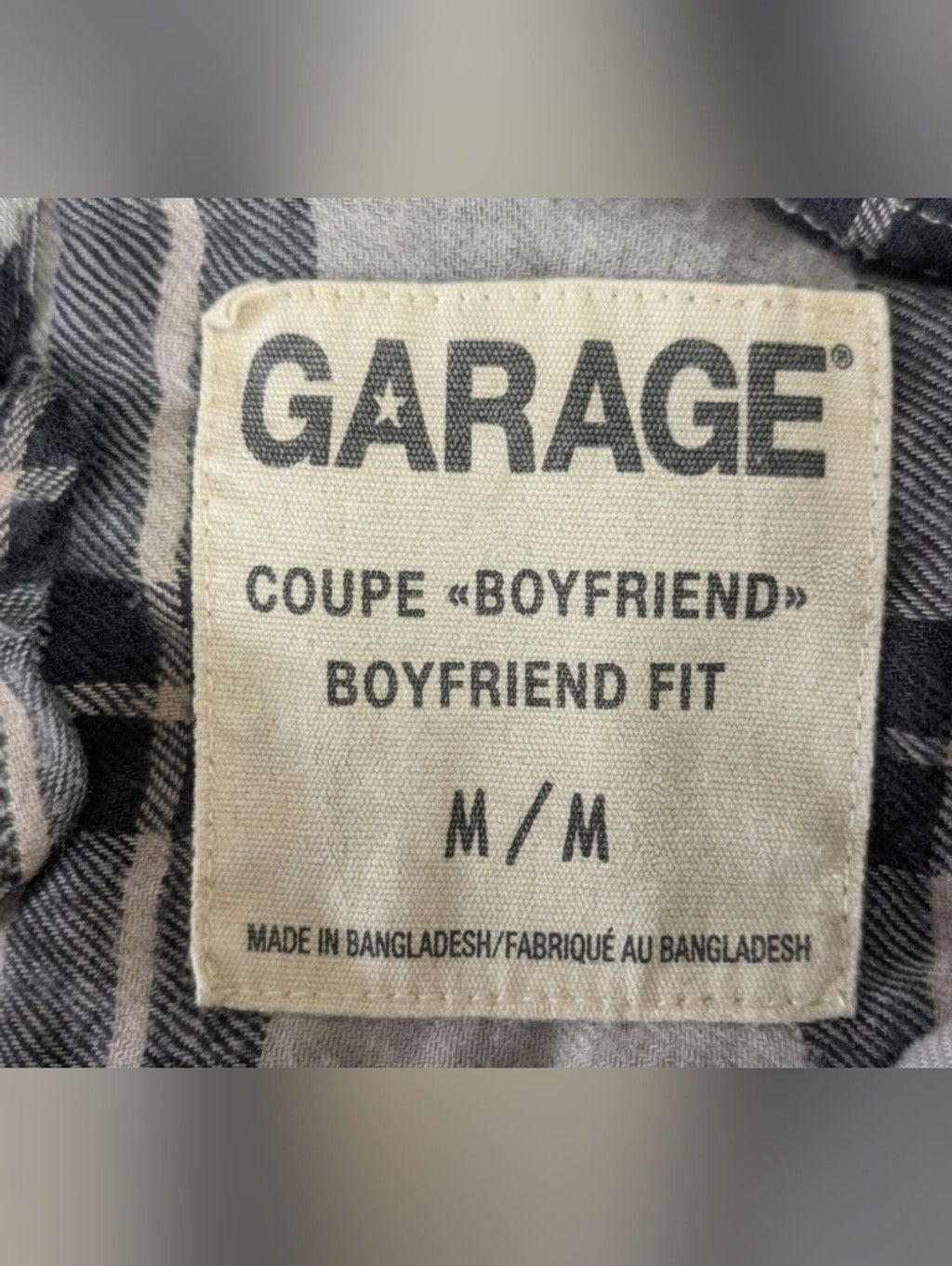 Garage Garage Grey Plaid Hooded Flannel Boyfriend Fit - Medium Size M / US 6-8 / IT 42-44 - 2 Thumbnail