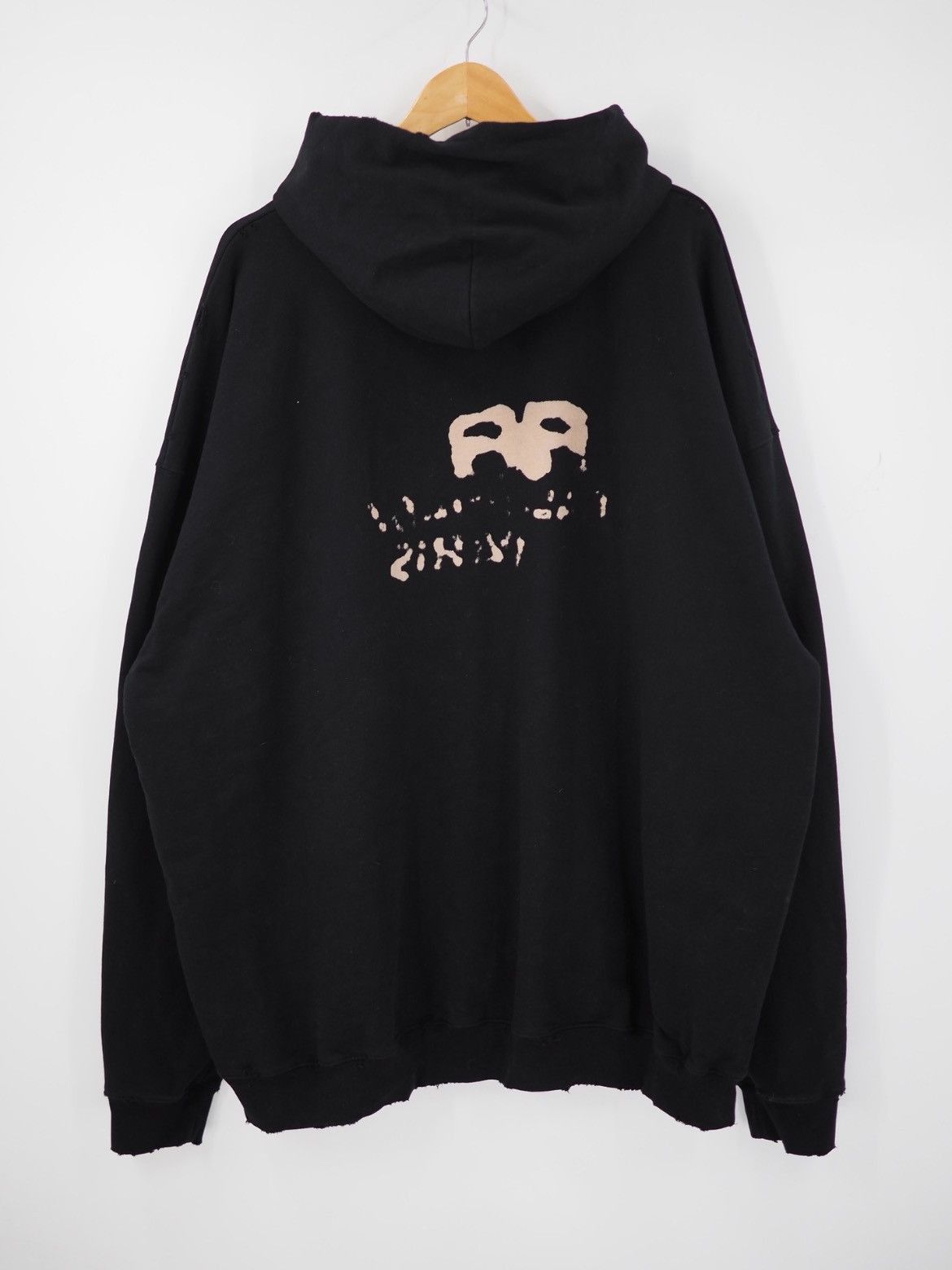 Balenciaga Balenciaga 23ss Oversized Sink Through Logo Hoodie-2505 Size US XS / EU 42 / 0 - 2 Thumbnail