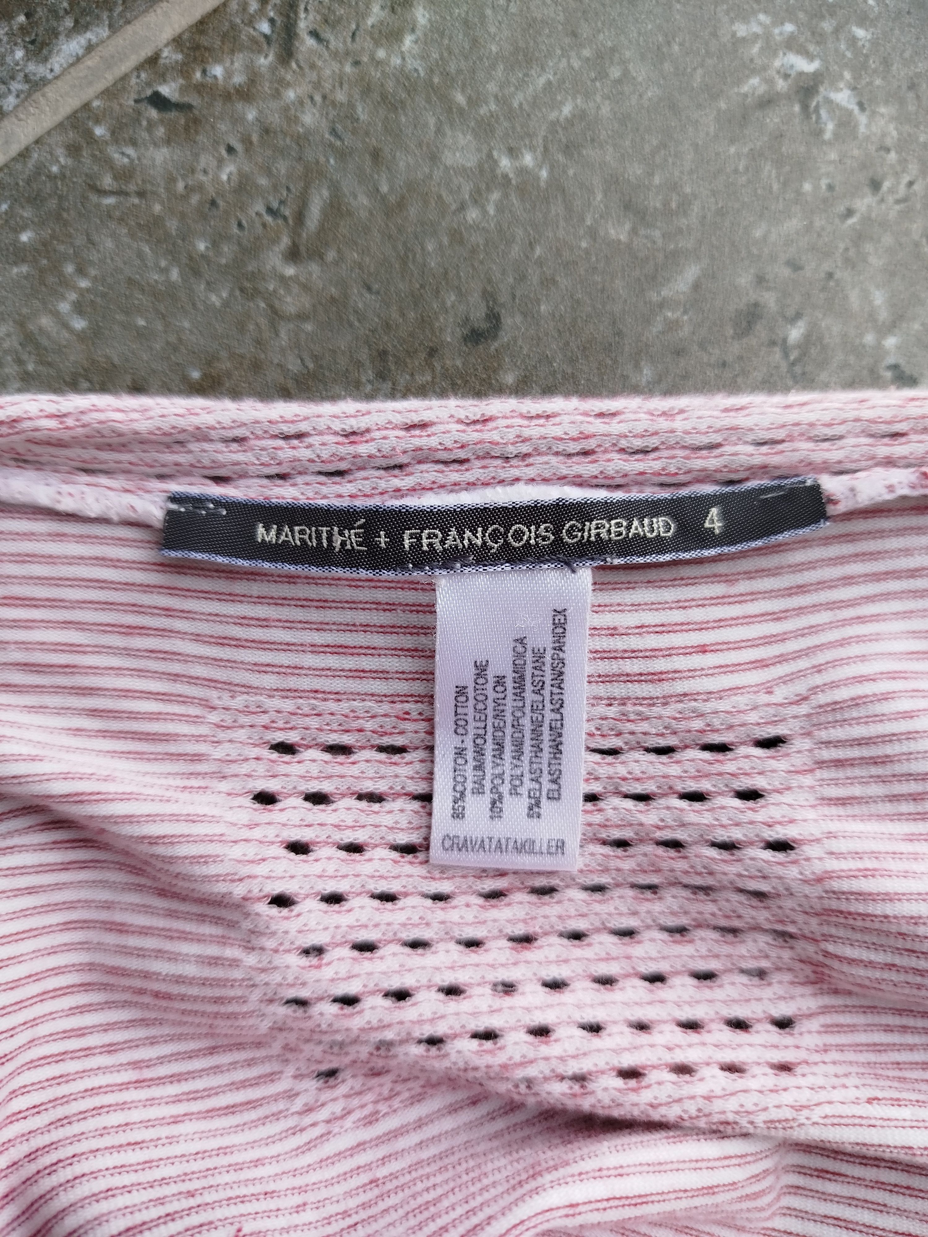 Marithe + Francois Girbaud Top Long Sleeve Striped Fitted Jersey Vintage Y2K Size 4/XL Size XL / US 12-14 / IT 48-50 - 14 Thumbnail