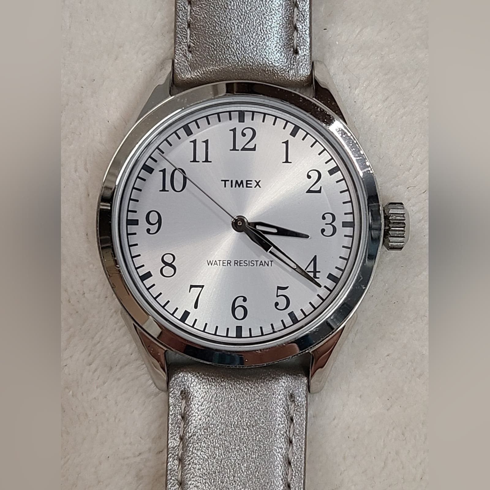 Timex Women's Briarwood Silver Tone Watch On Silver Band