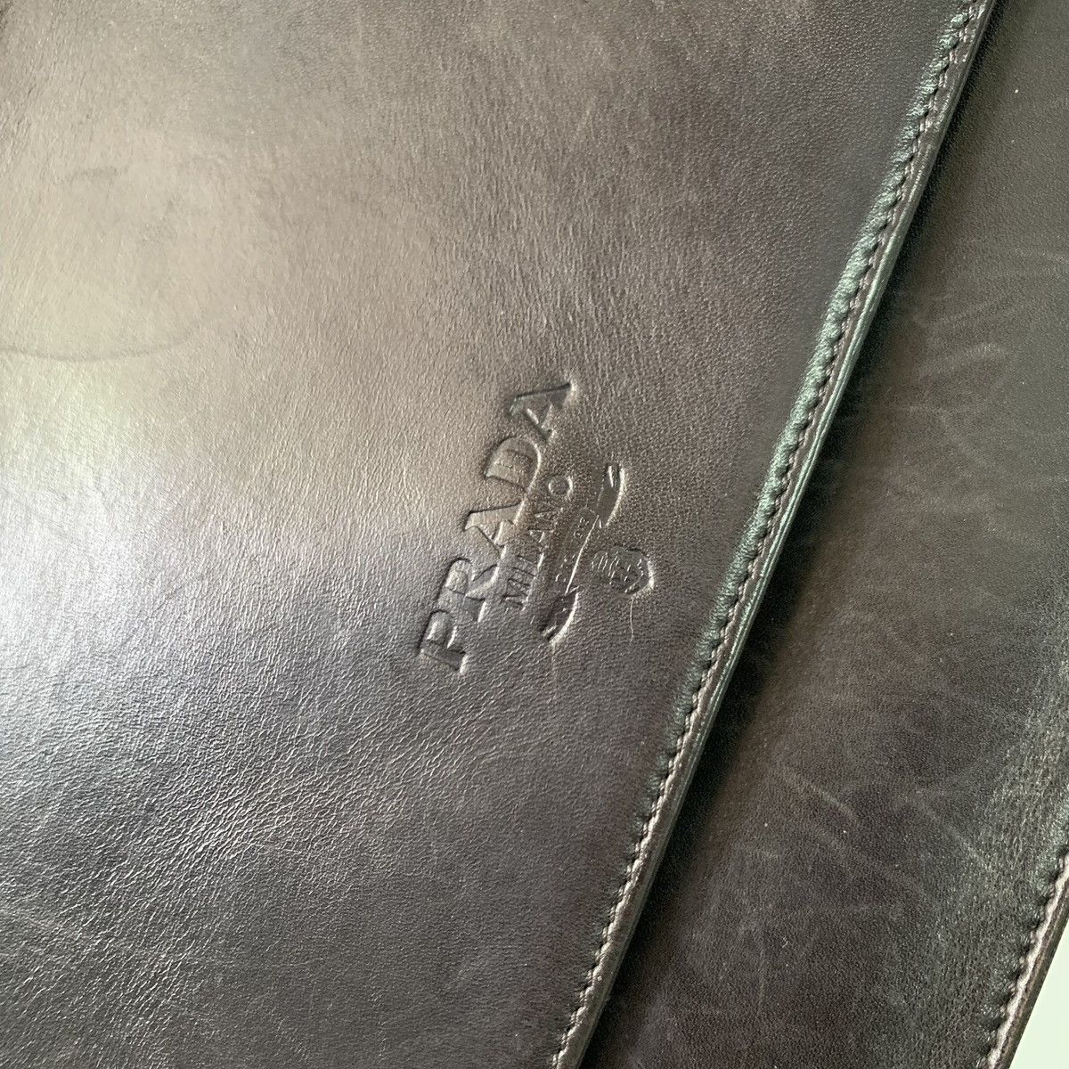 Prada Prada Leather Black Vintage Kelly Bag Size ONE SIZE - 9 Thumbnail